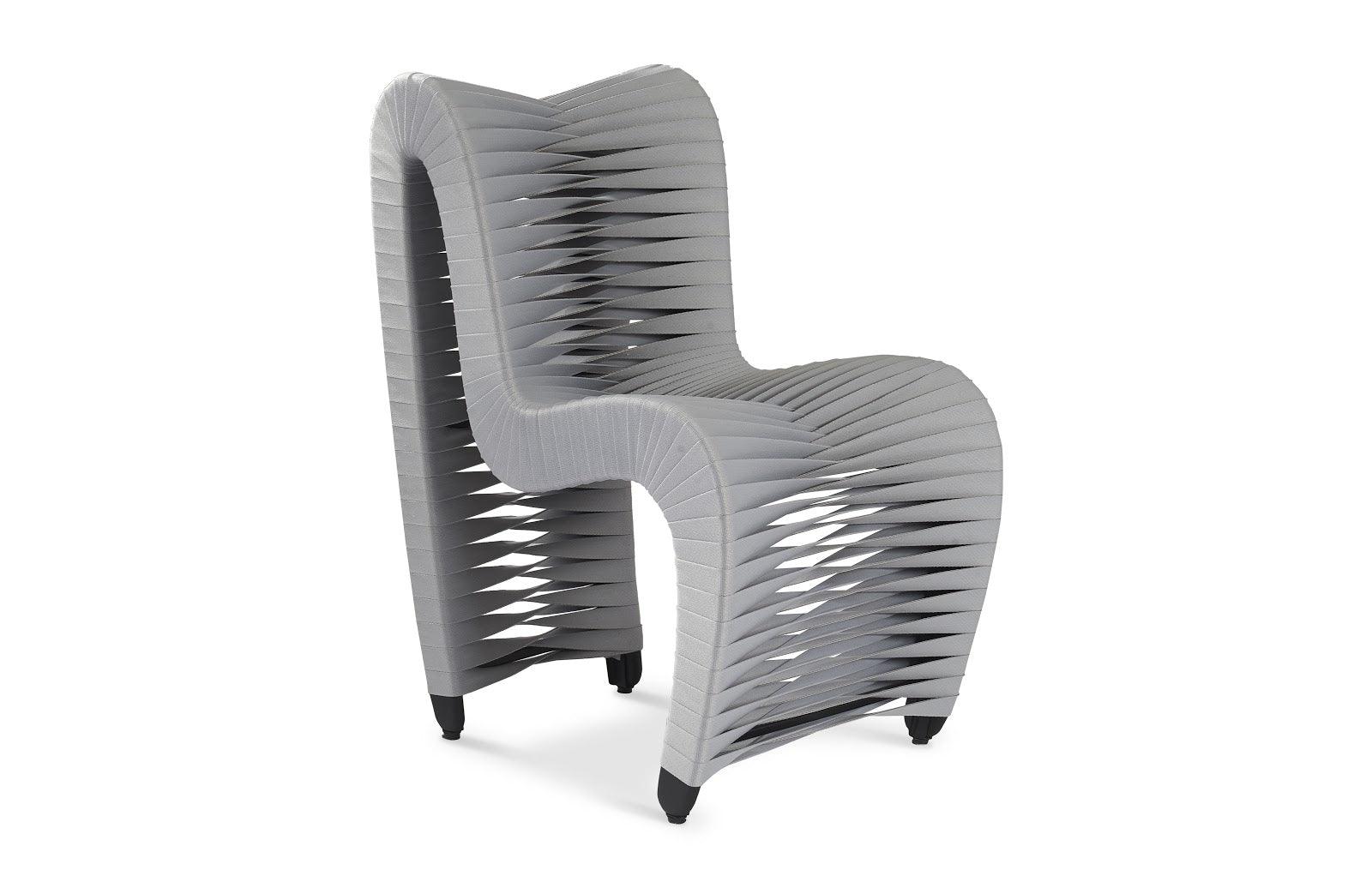 Seat Belt Dining Chair, Gray/Gray - Remutear