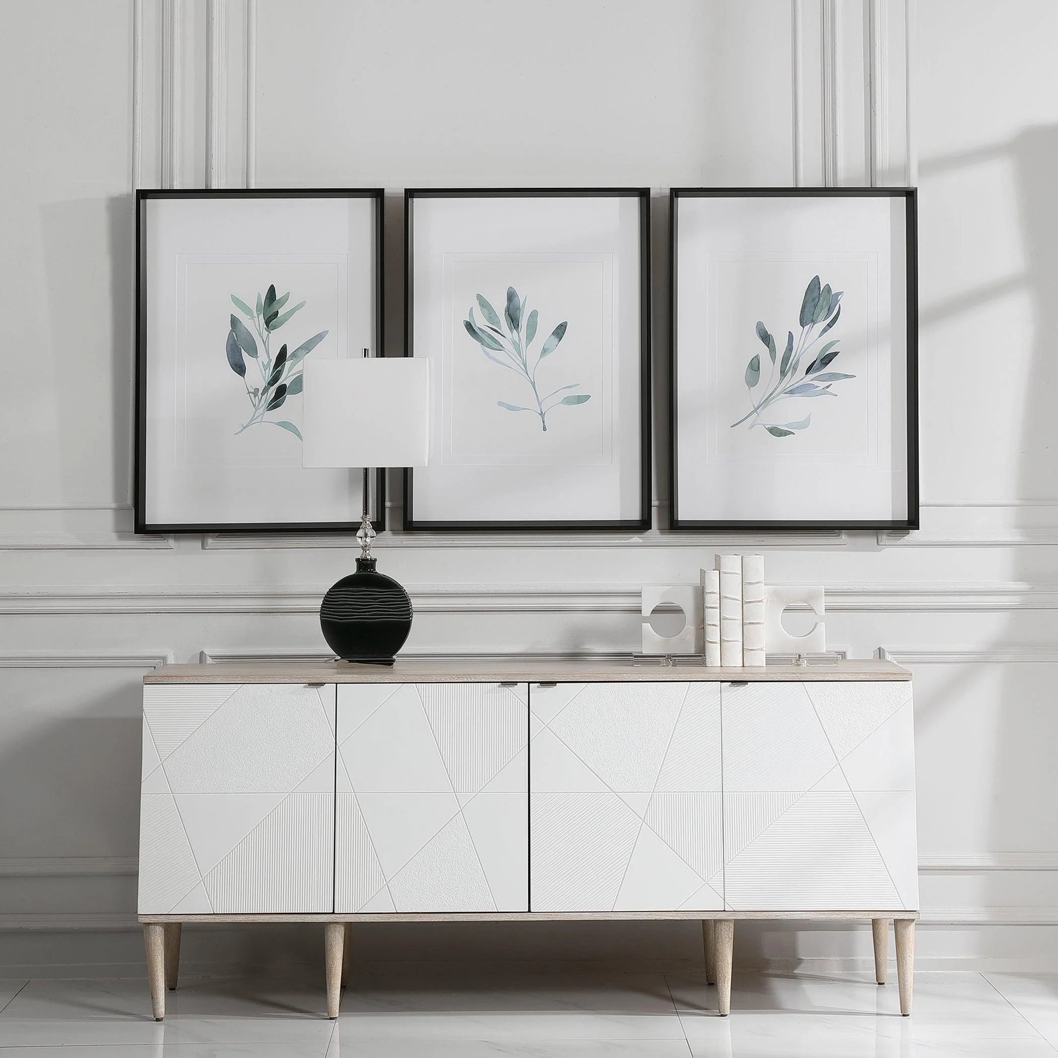 SIMPLE SAGE WATERCOLOR PRINTS, SET OF 3 - Remutear
