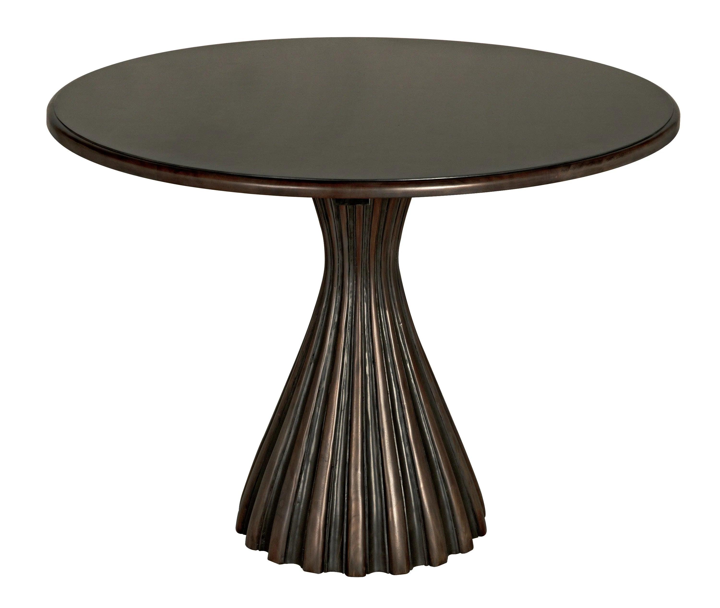 Osiris Dining Table, Pale Rubbed with Light Brown Trim - Remutear