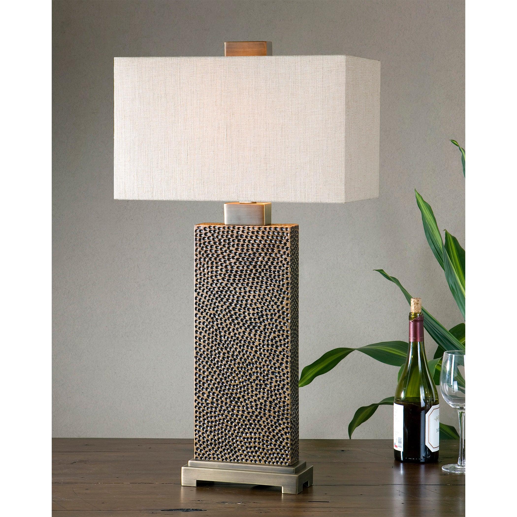 CANFIELD COFFEE BRONZE TABLE LAMP - Remutear