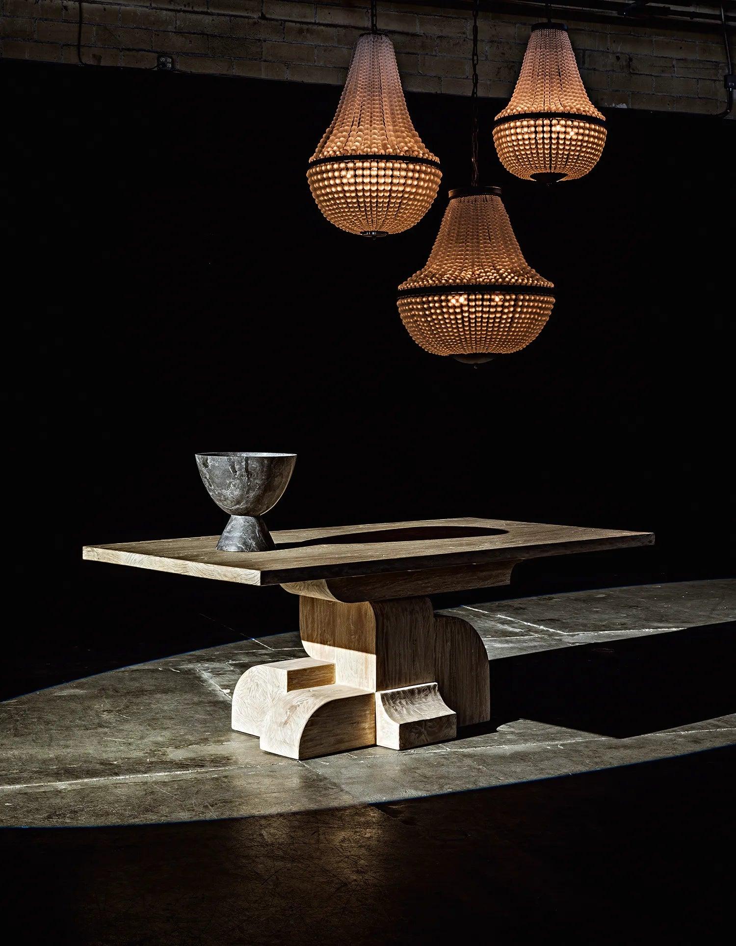 Mist Chandelier, Black Steel - Remutear