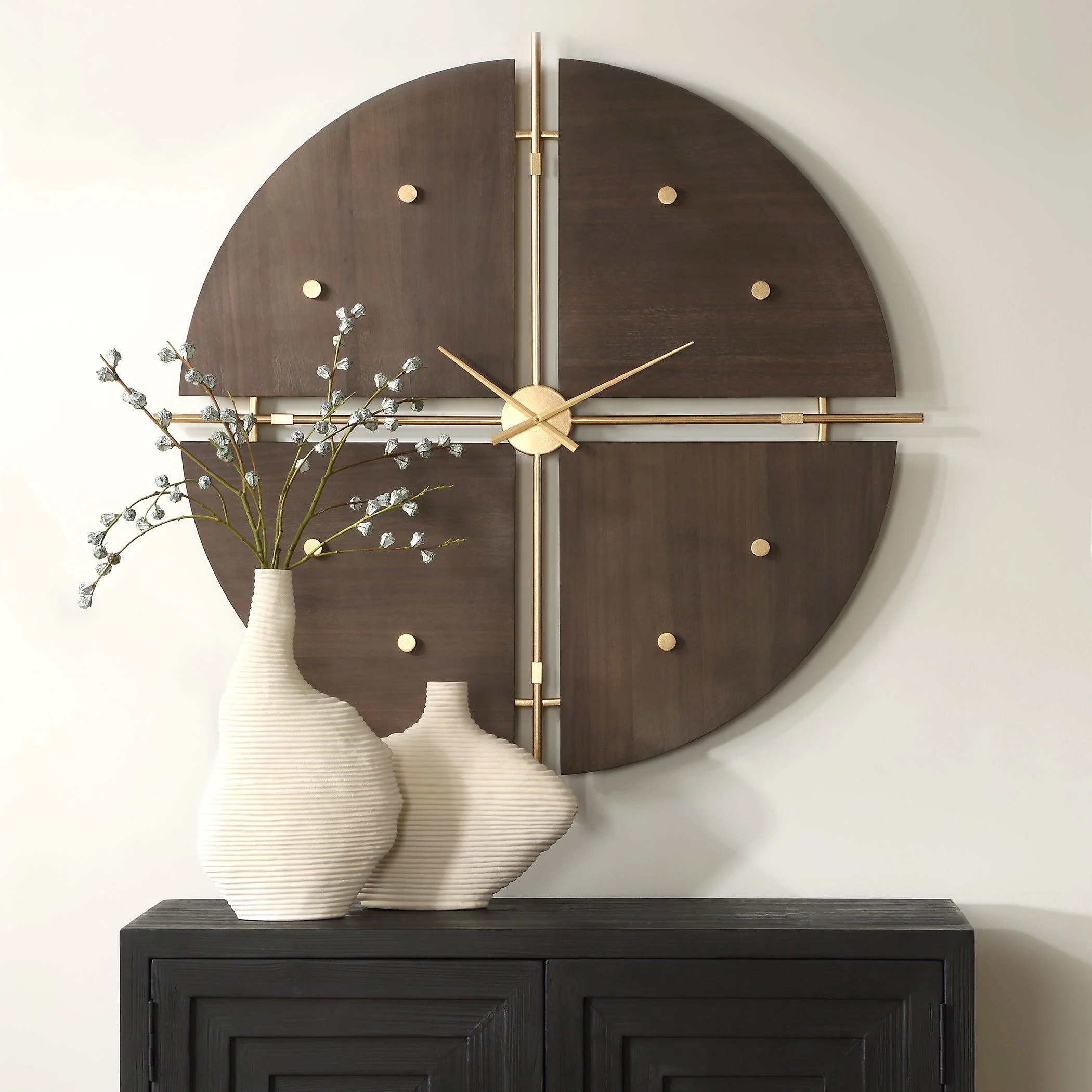 Walnut Elegance Wall Clock - Remutear