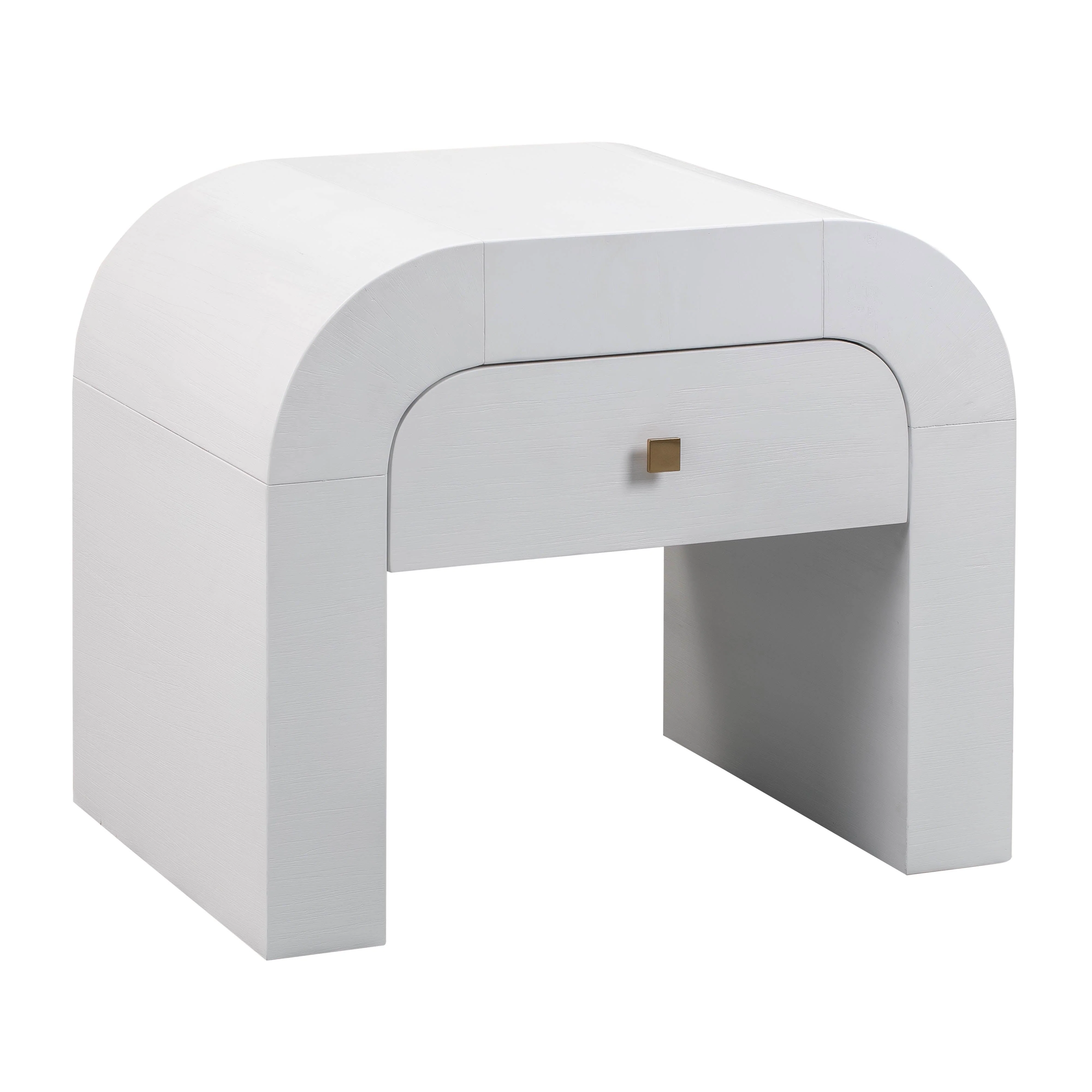 Hump White Nightstand - Remutear