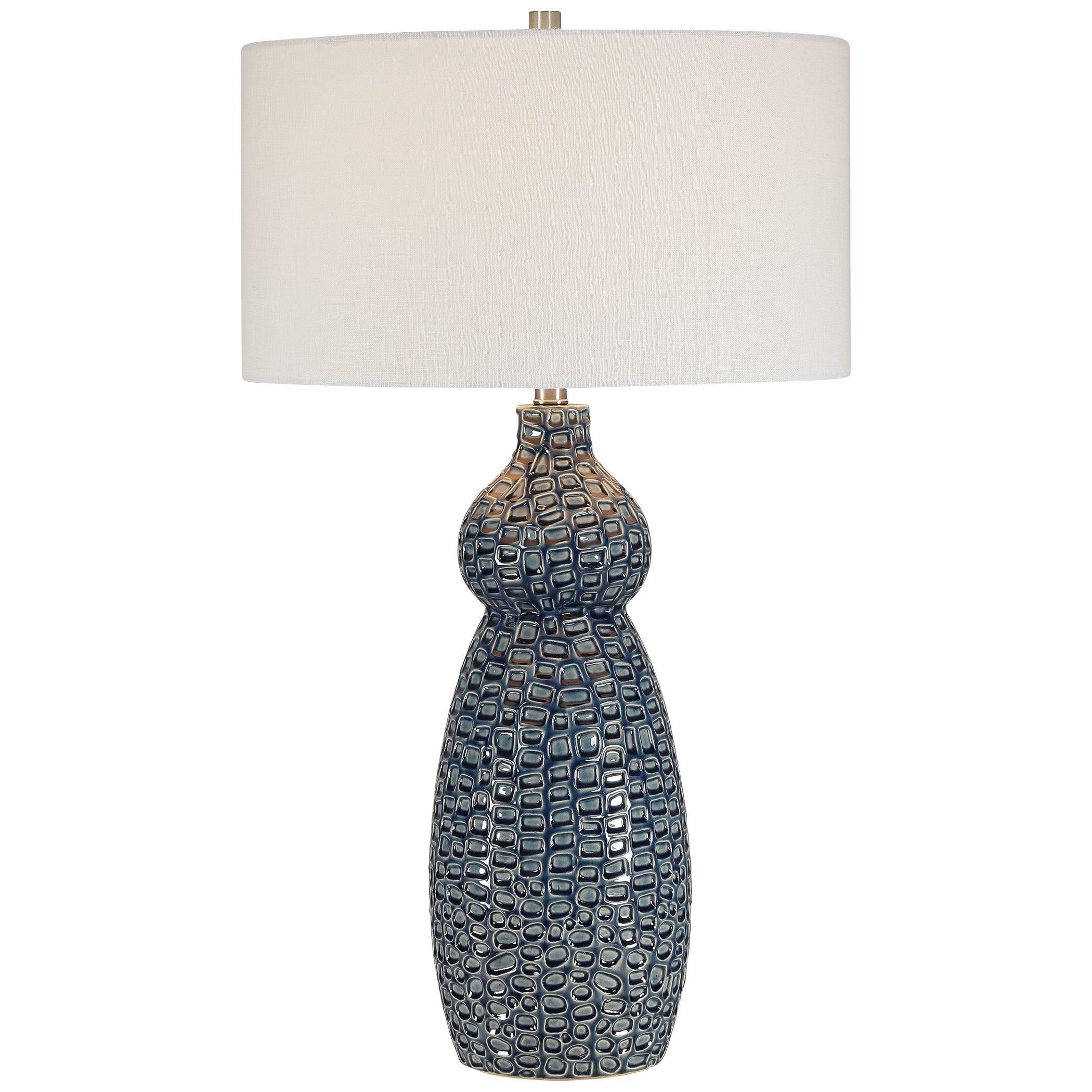 HOLLOWAY COBALT BLUE TABLE LAMP - Remutear