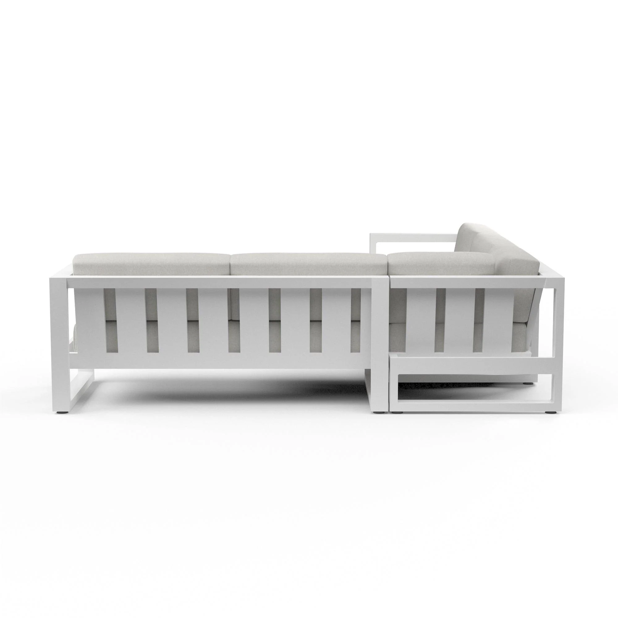 Newport Sectional in Cast Silver, No Welt - Remutear