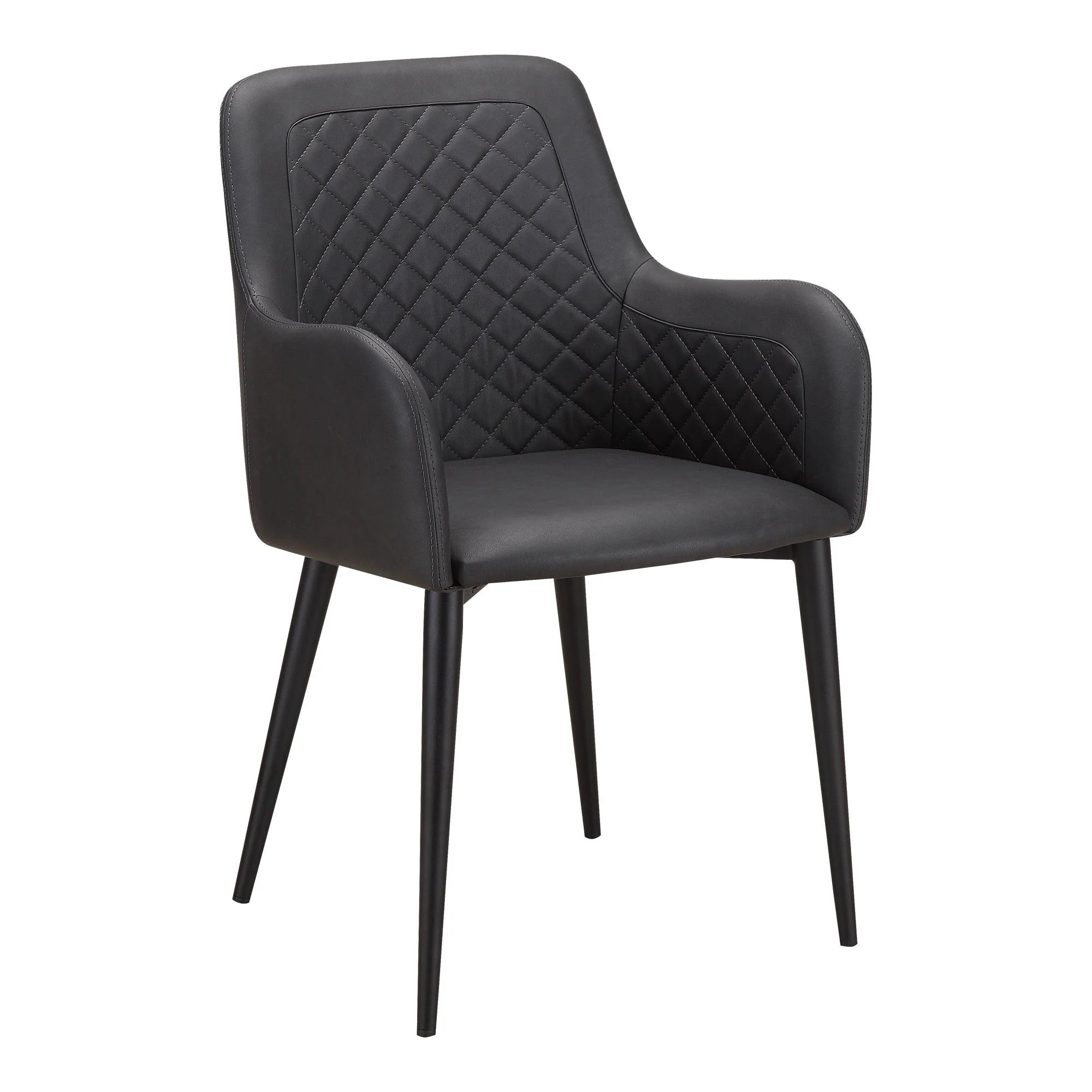 Cantata Dining Chair Mayon Black Vegan Leather - Set Of Two - Remutear