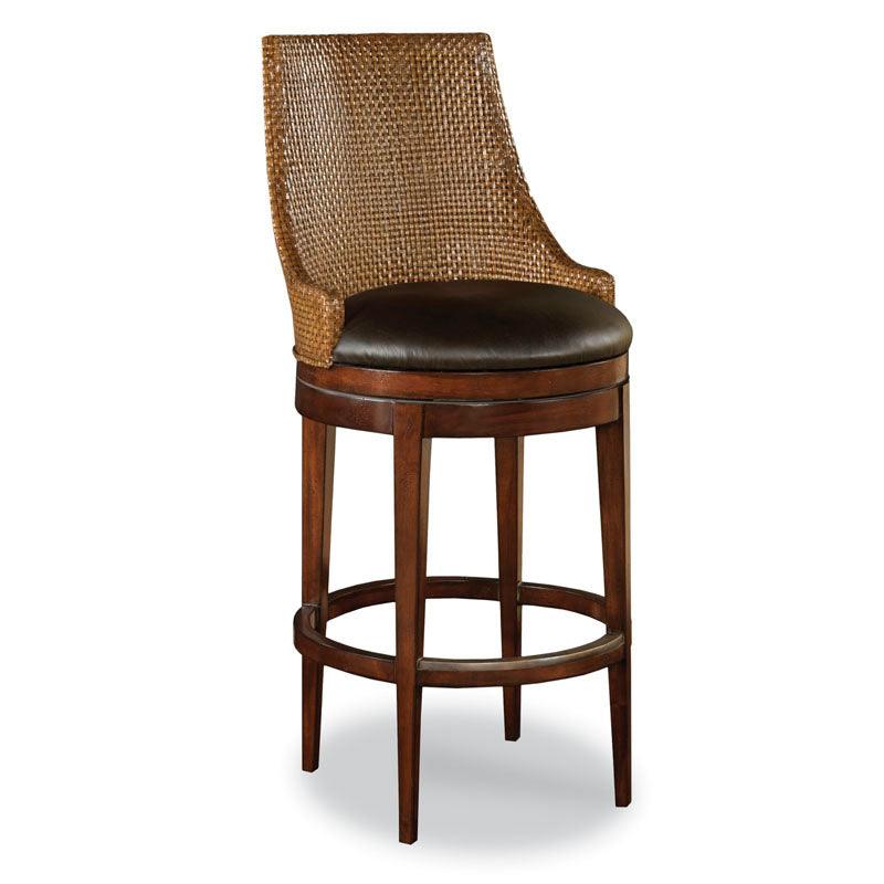 Woven Leather Counter Stool - Remutear