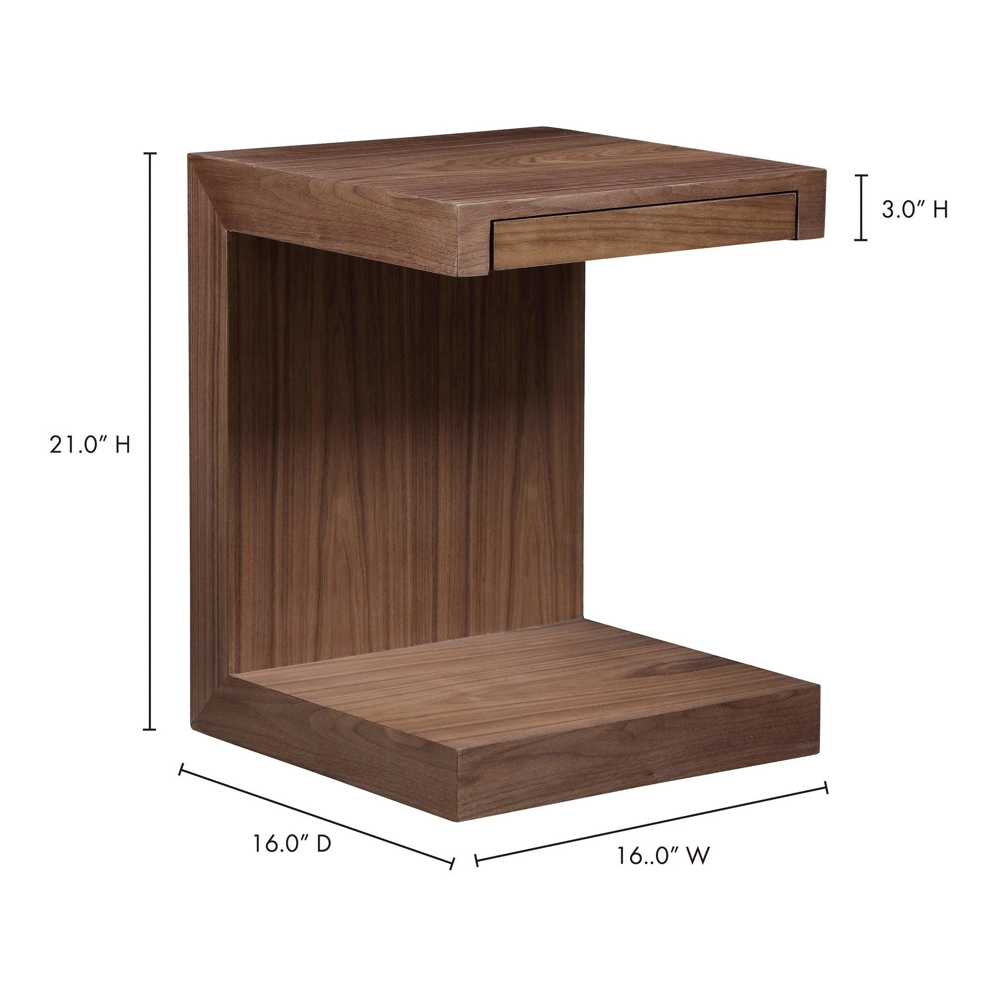 Zio Sidetable Walnut - Remutear