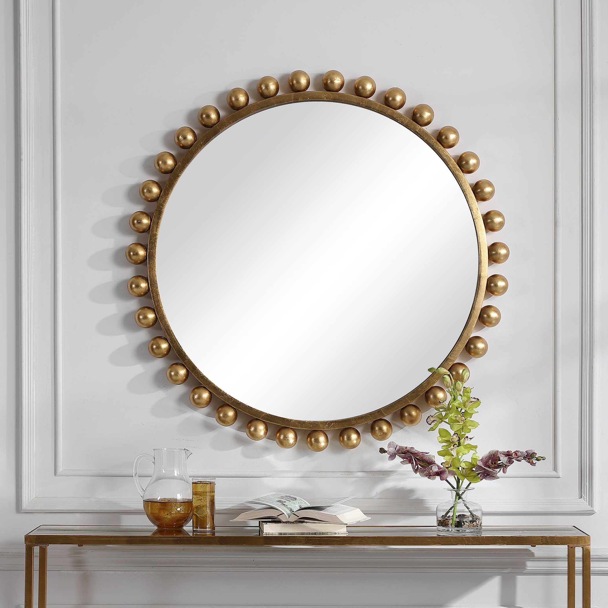 CYRA GOLD ROUND MIRROR - Remutear