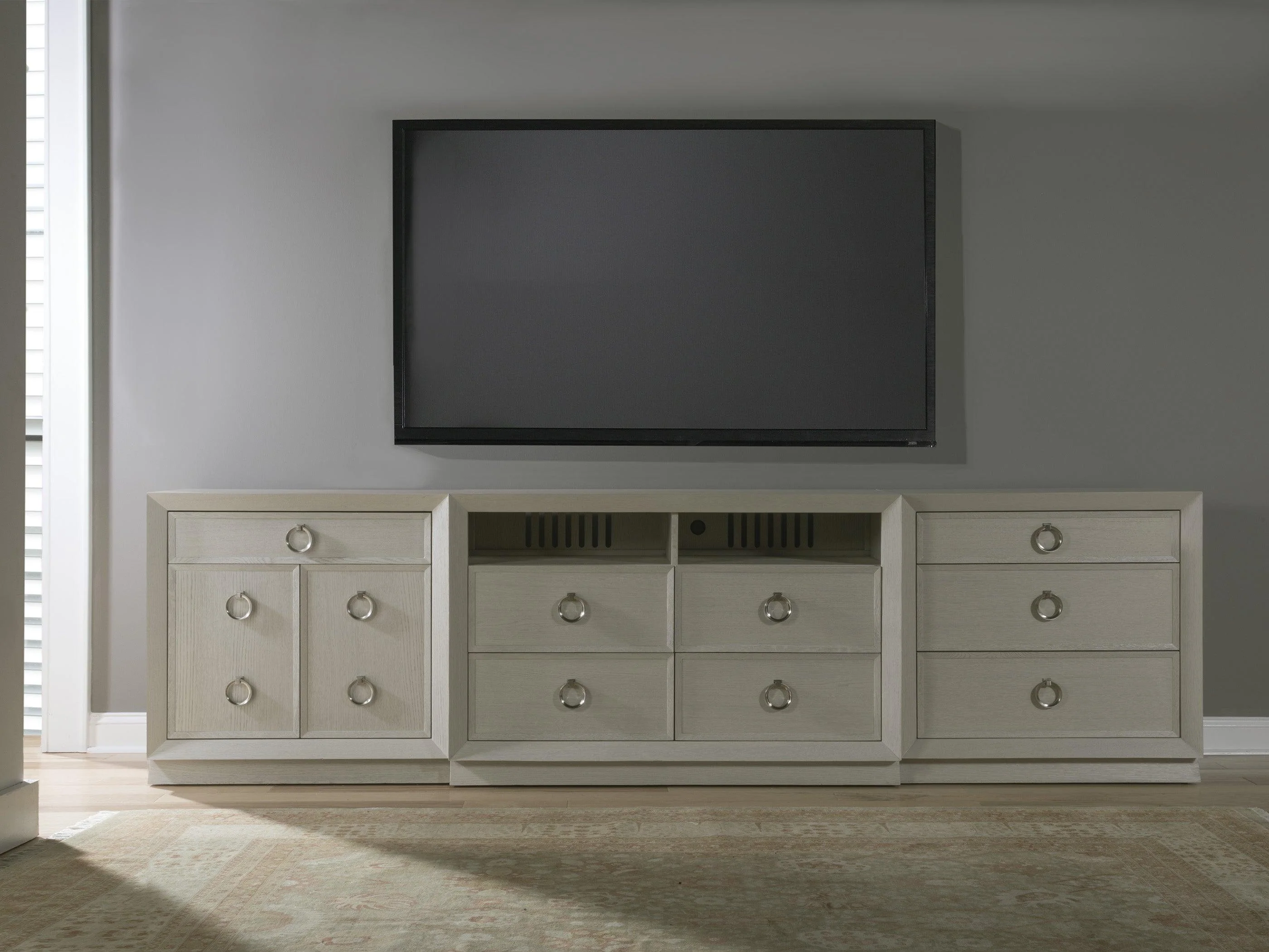 Signature Designs Zeitgeist White Media Console - Remutear