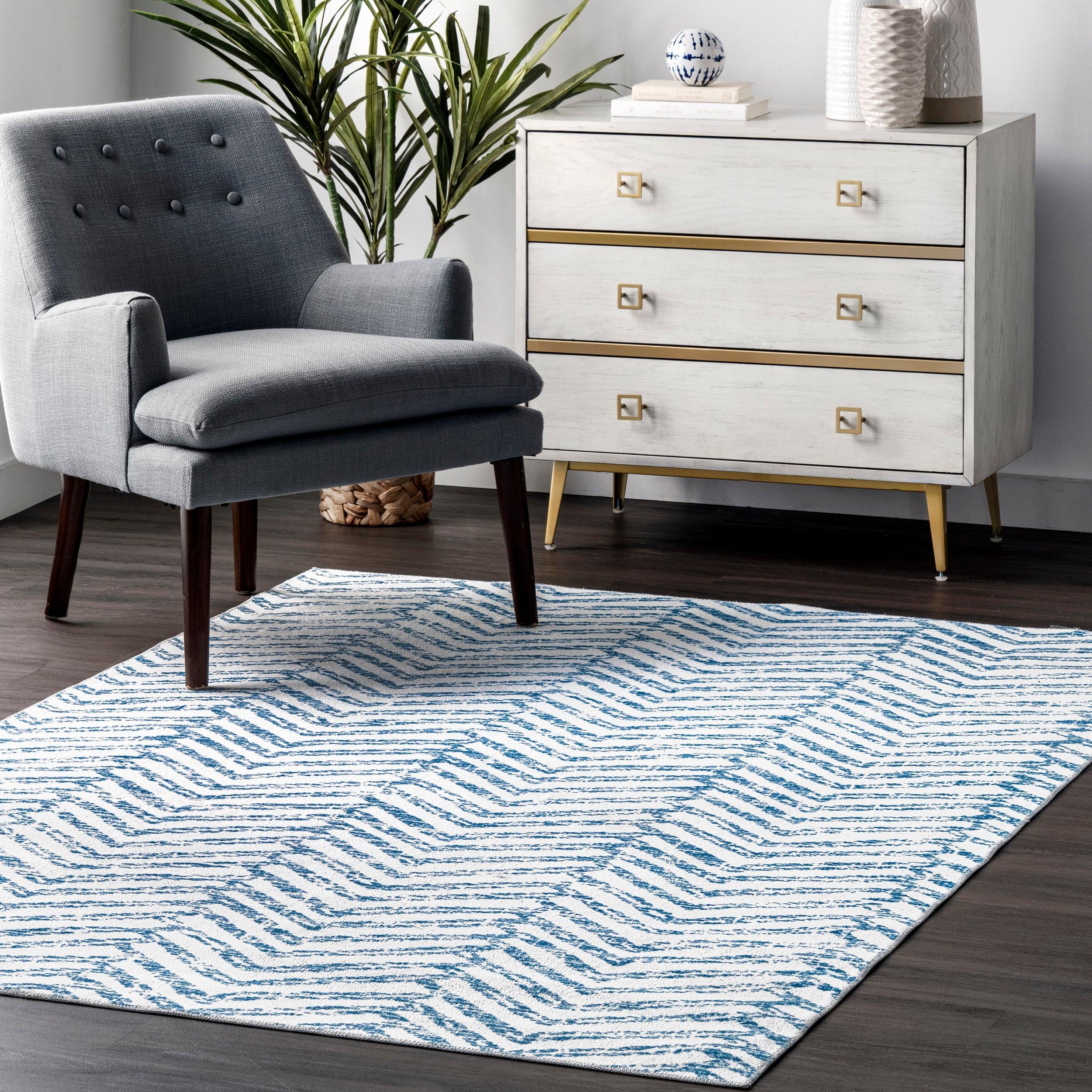 Rosanne Machine Washable Geometric Area Rug - Remutear