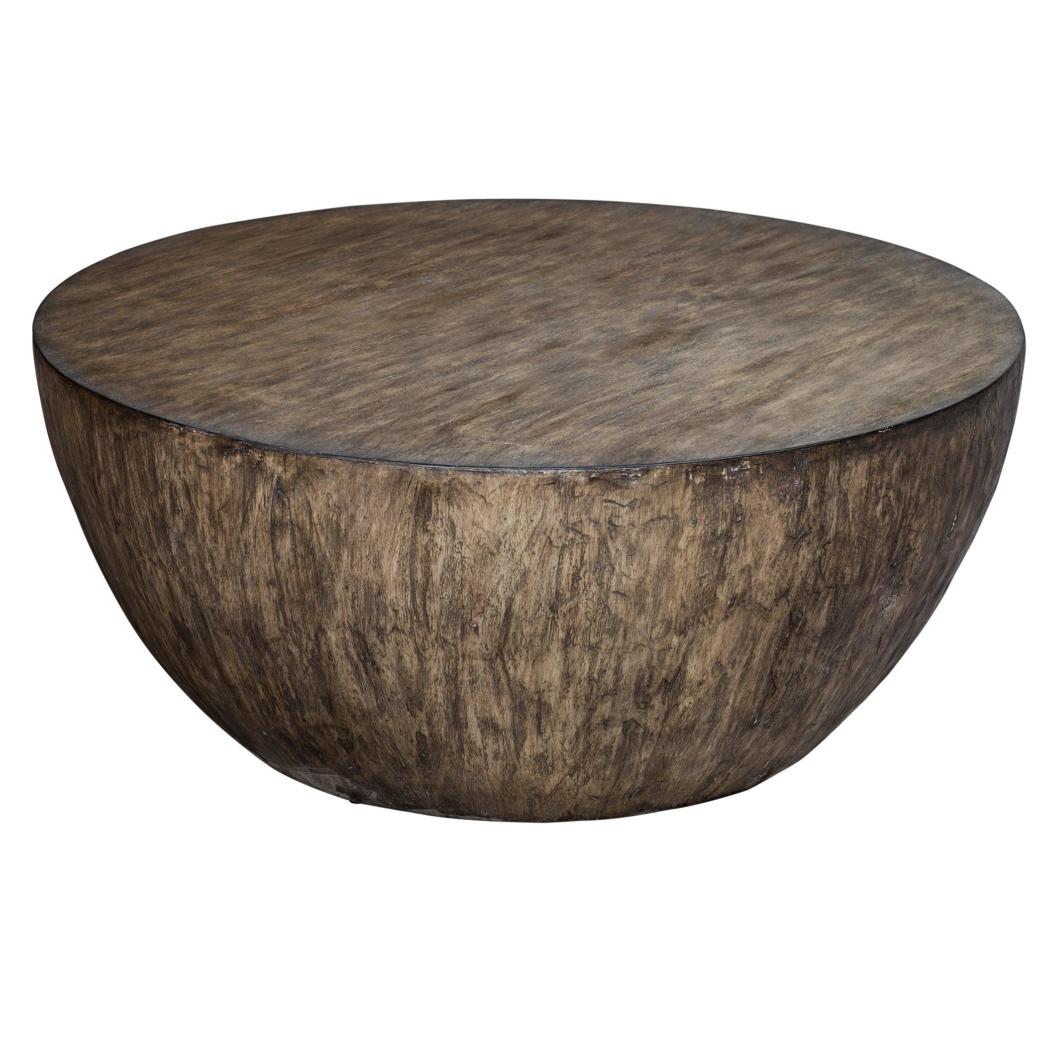 LARK ROUND WOOD COFFEE TABLE - Remutear