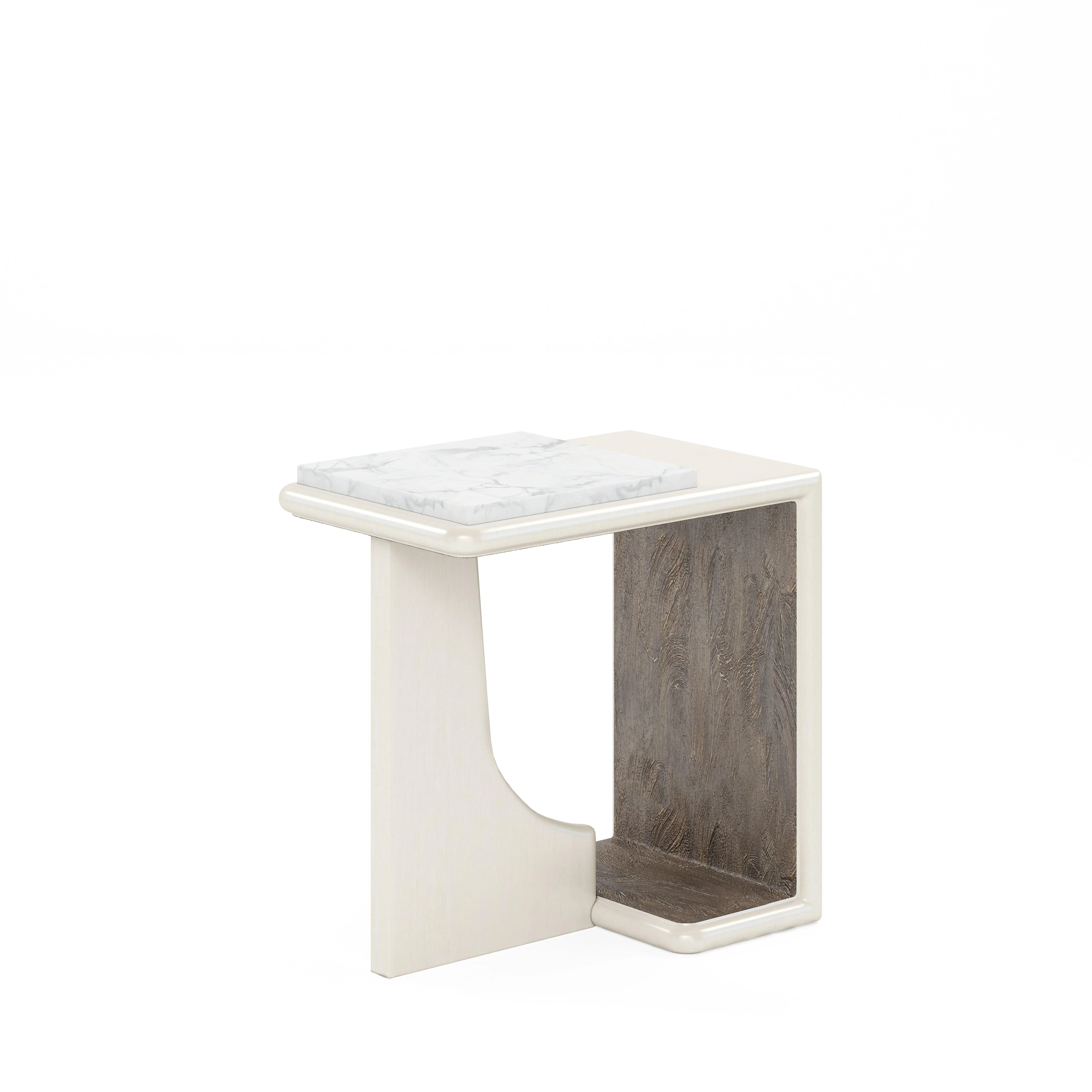 Blanc Chairside Table - Remutear