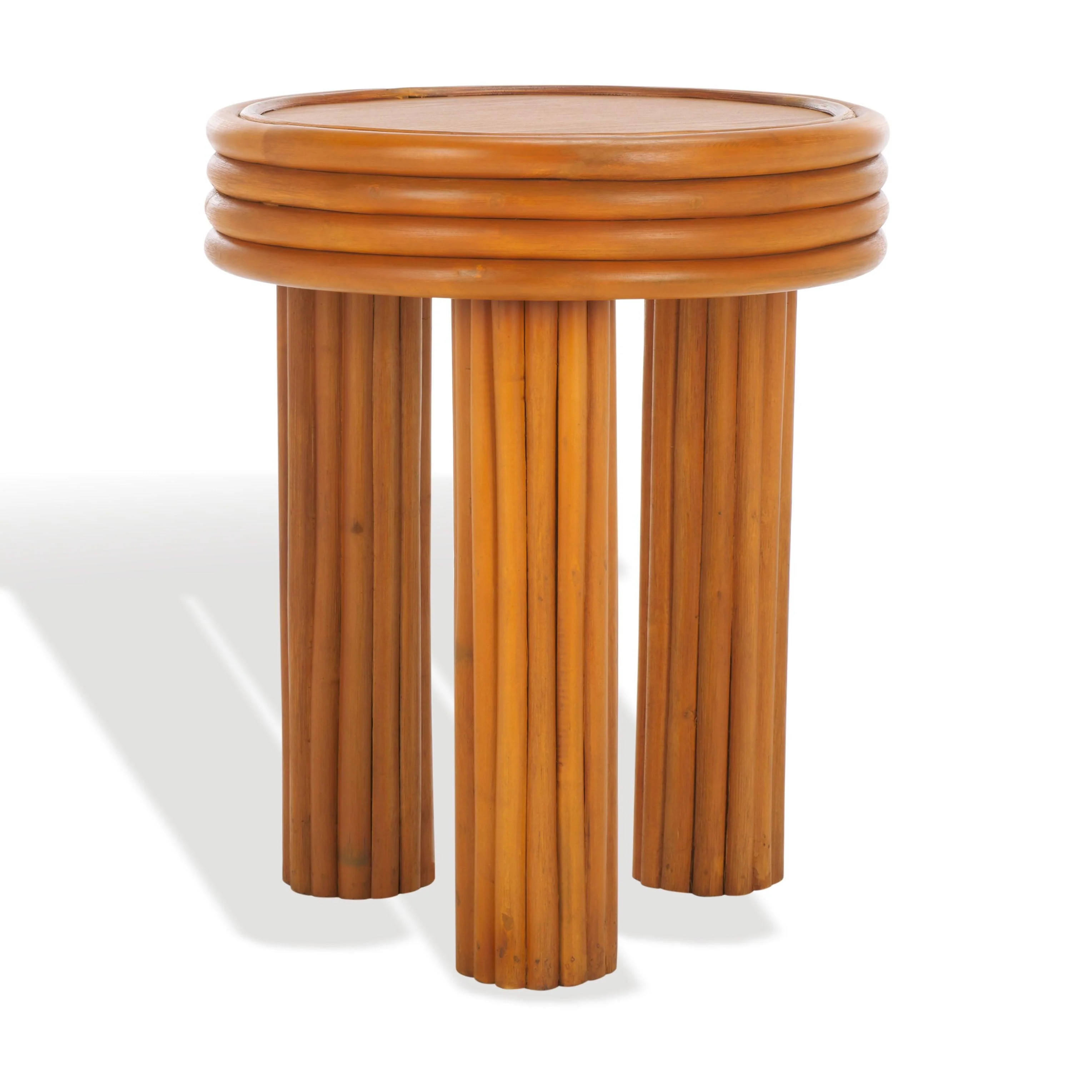 BAYARD RATTAN ROUND ACCENT TABLE - Remutear