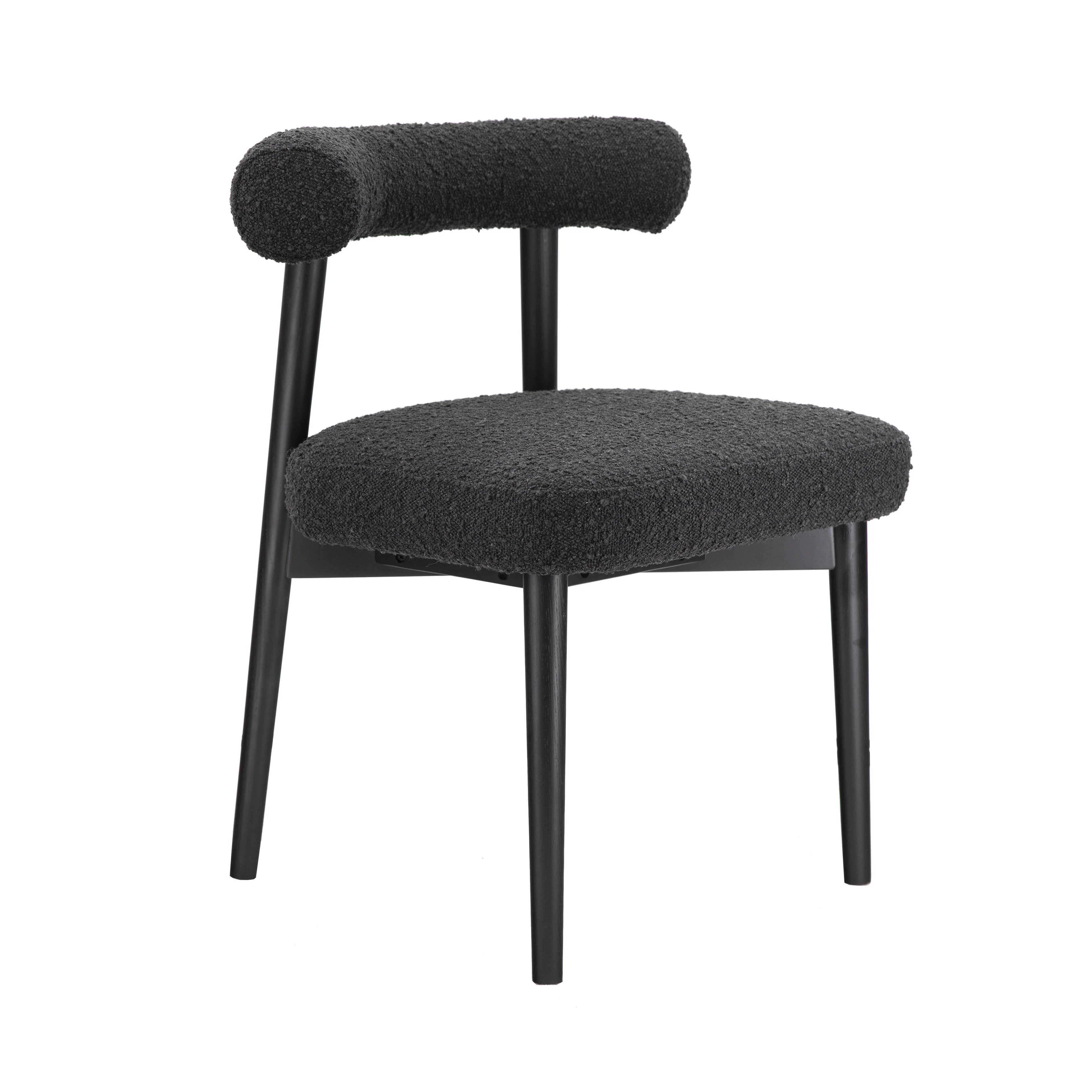 Spara Black Boucle Side Chair - Remutear