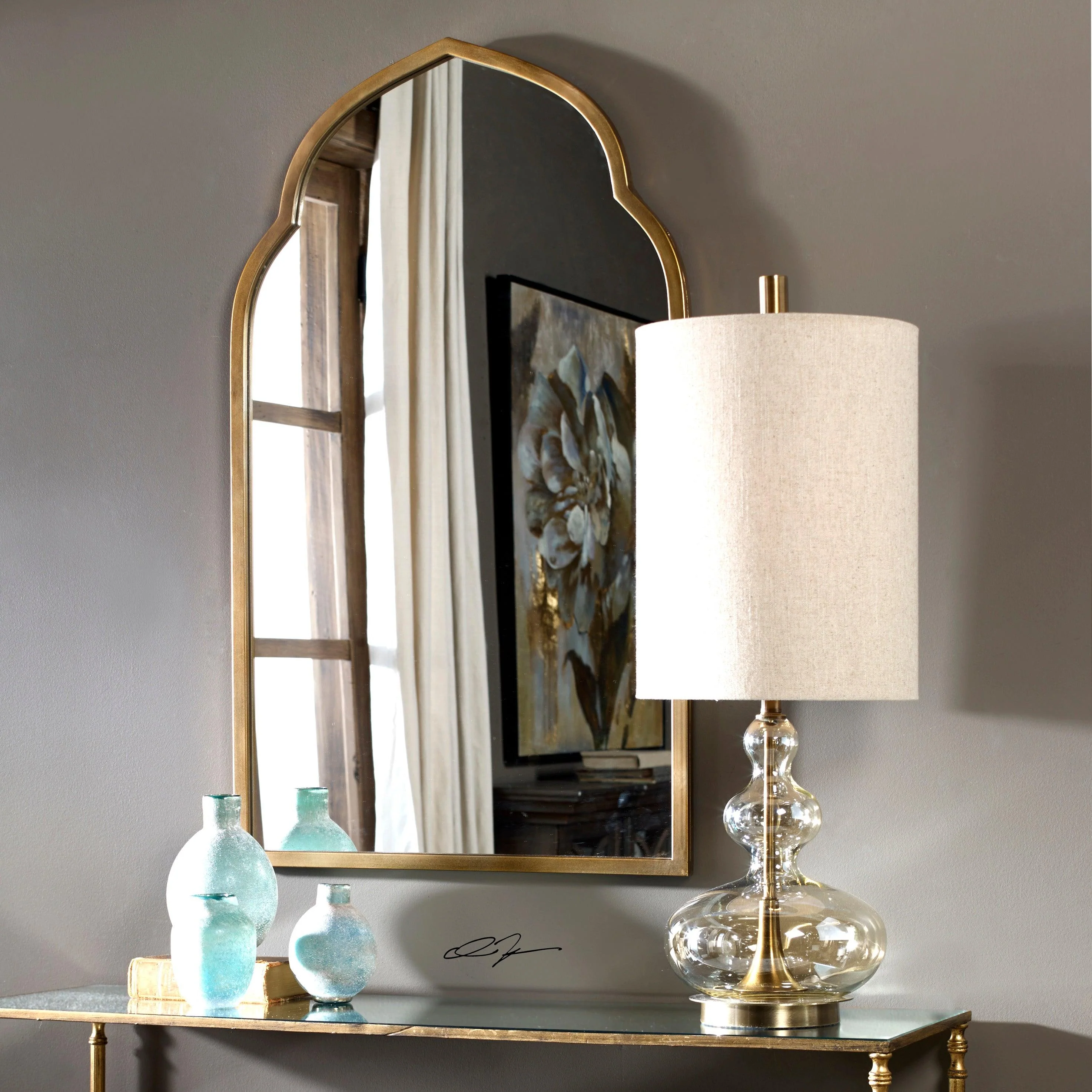 FORMOSO AMBER GLASS TABLE LAMP - Remutear