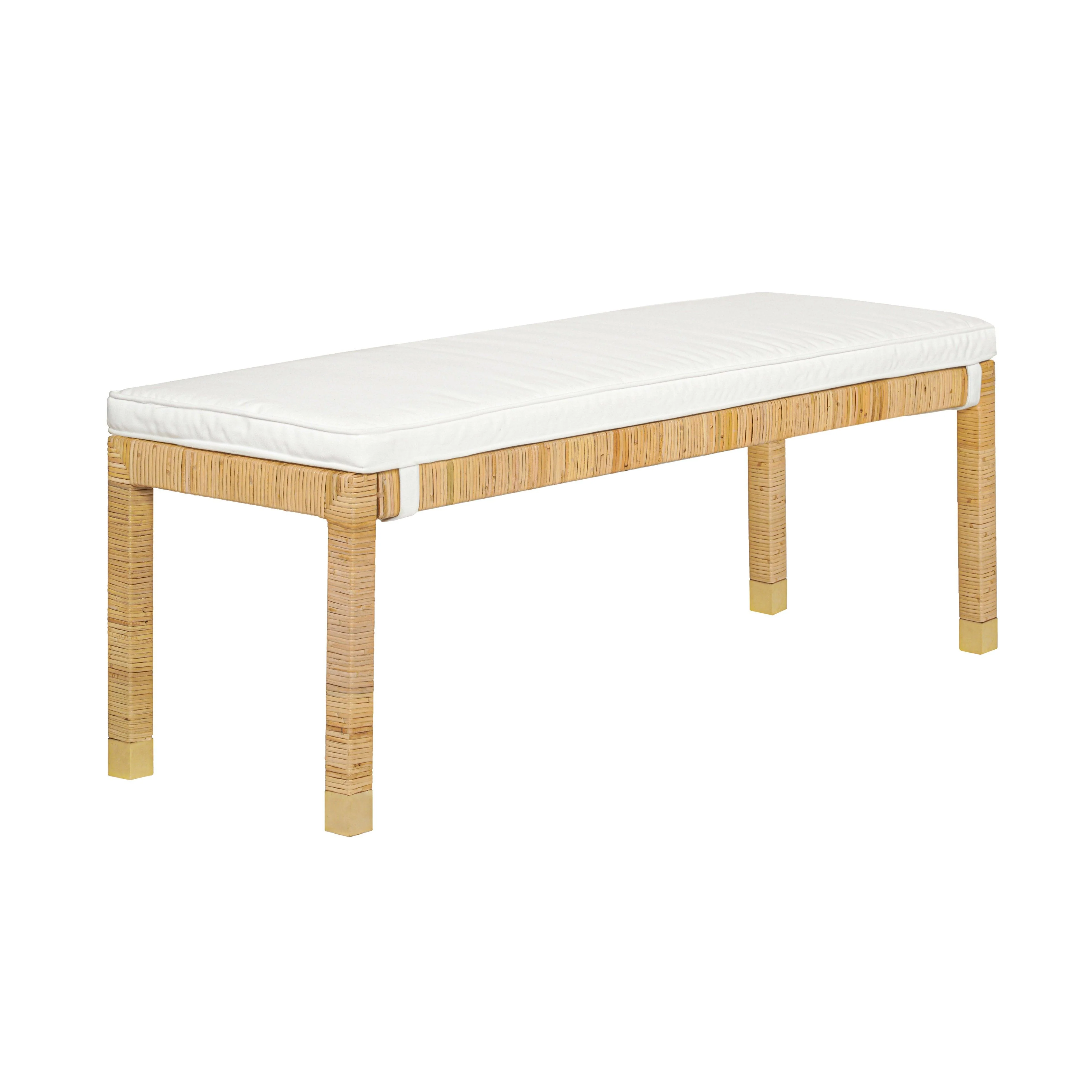 Amara Natural Woven Rattan Bench - Remutear
