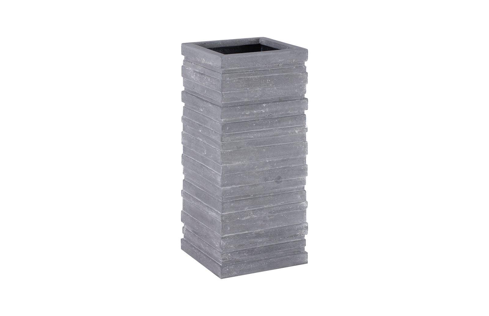 June Square Planter, Gray, LG - Remutear