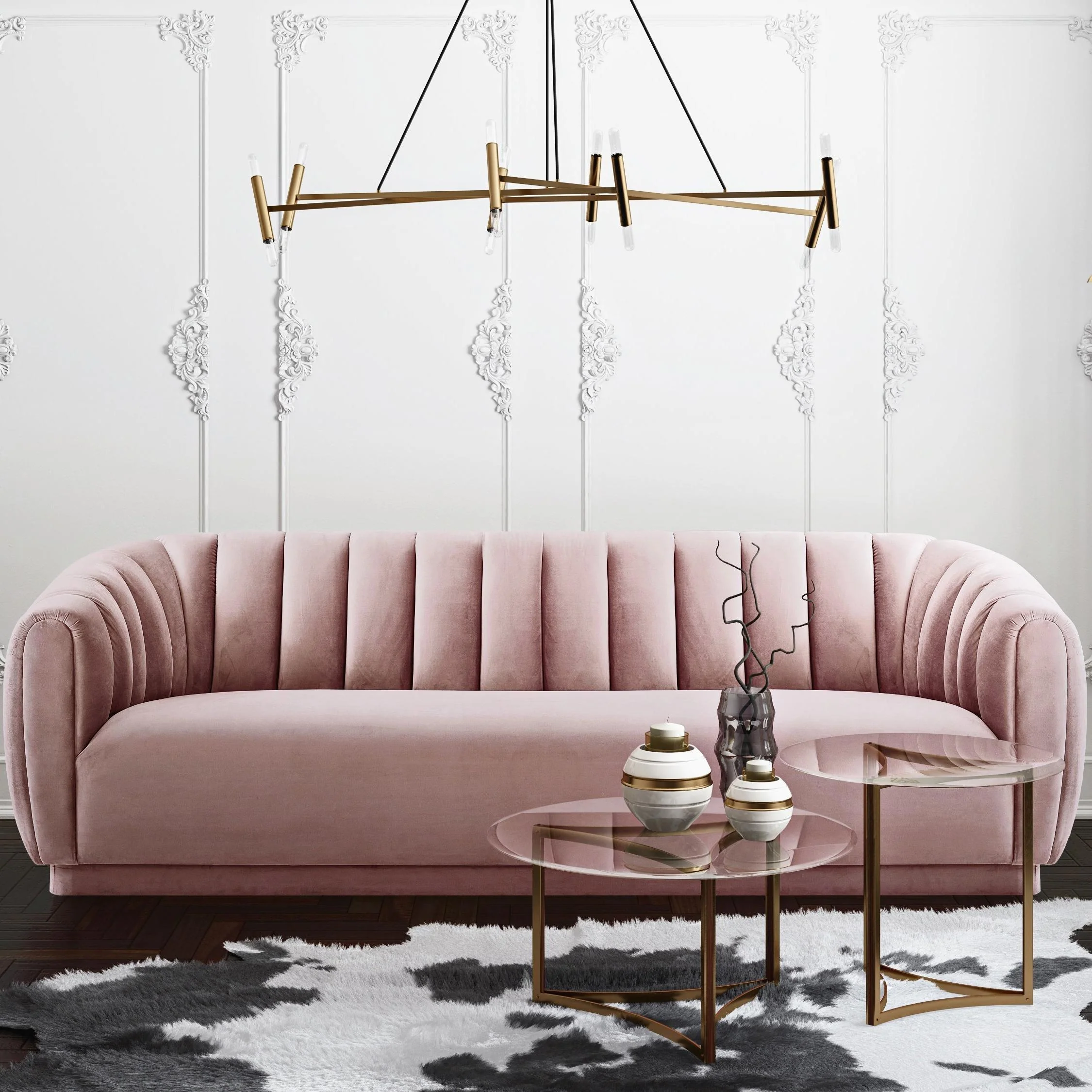 Arno Mauve Velvet Sofa - Remutear
