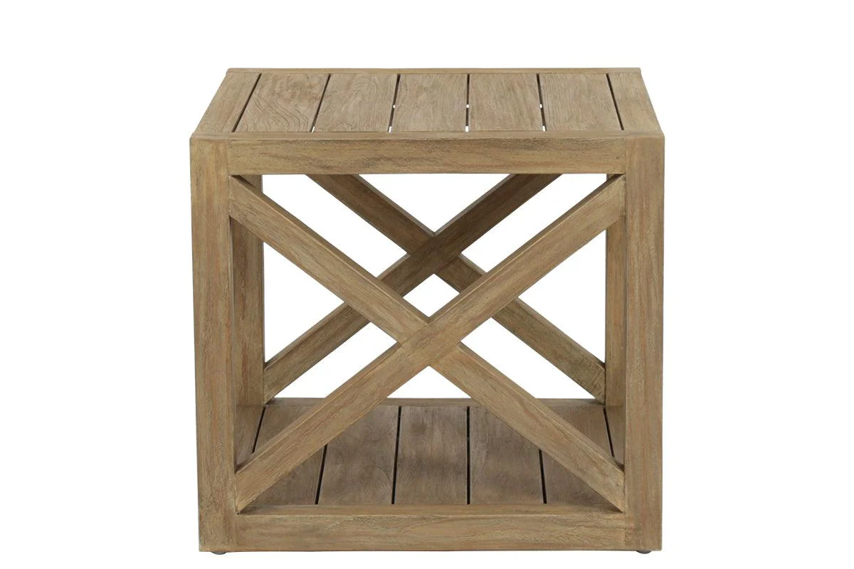 Coastal Teak X End Table - Remutear