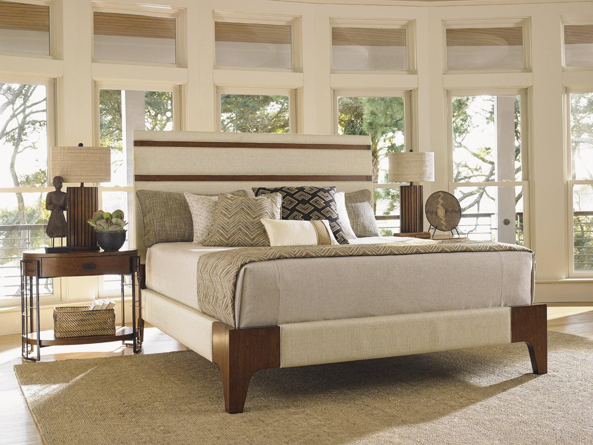 Island Fusion Mandarin Upholstered Panel Bed - Remutear