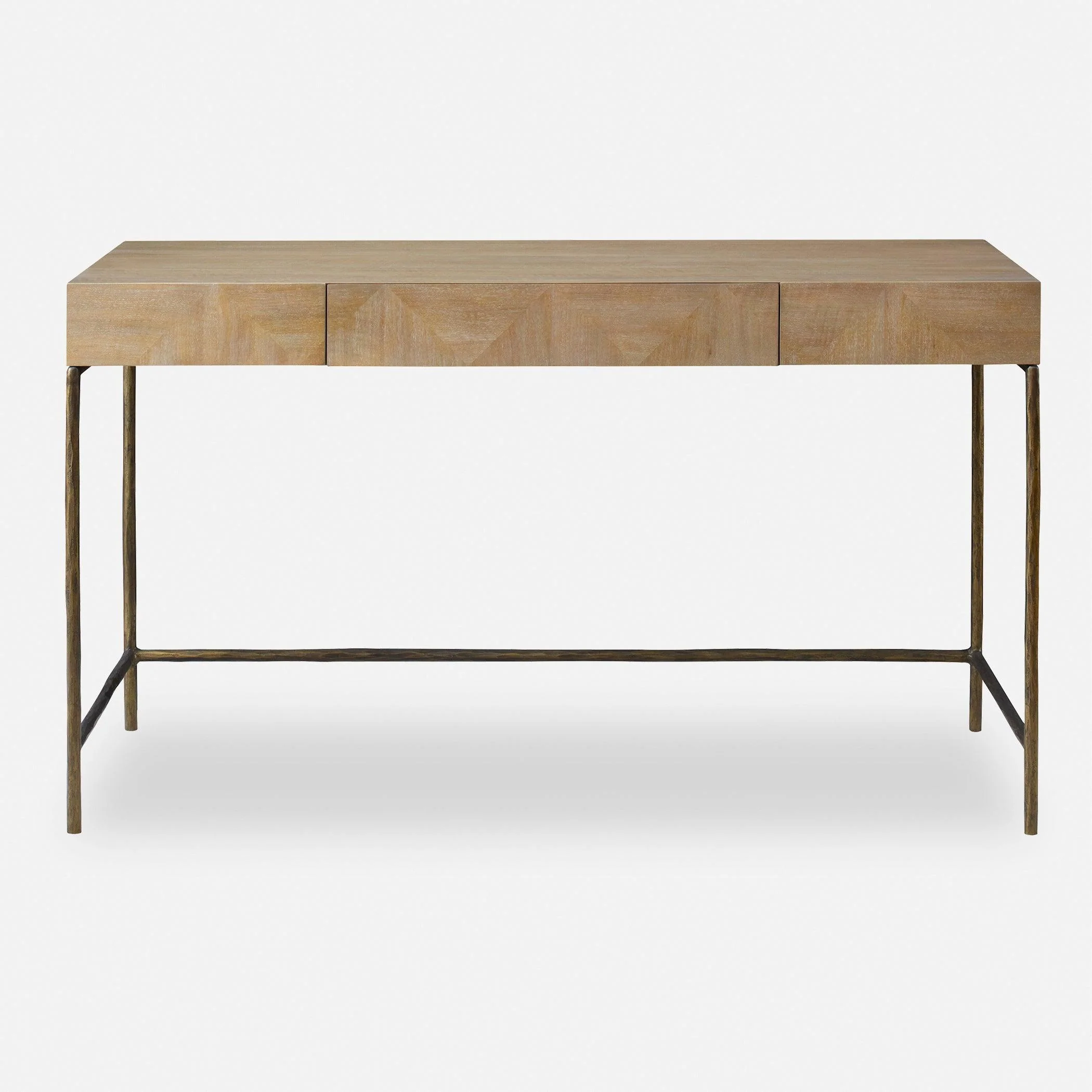 Aristotle Natuiral Wood Modern Desk - Remutear