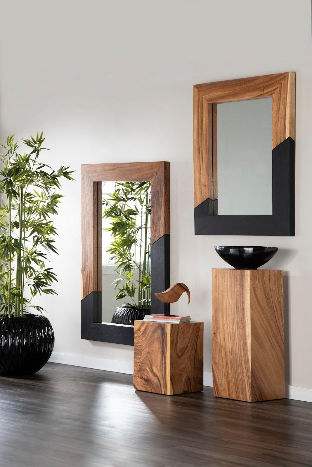 Origins Pedestal, Small, Mitered Chamcha Wood, Natural - Remutear
