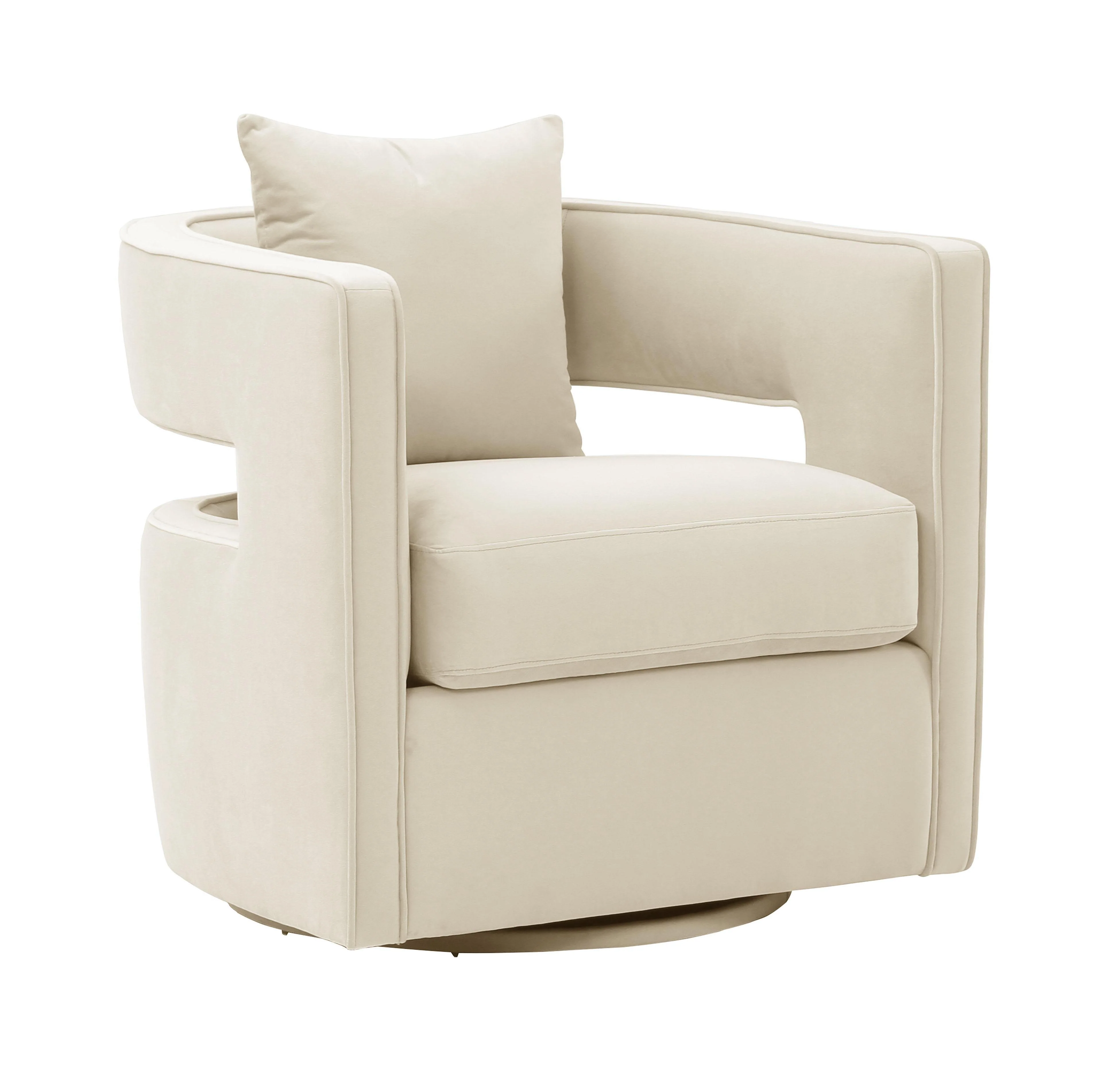 Kennedy Cream Swivel Chair - Remutear