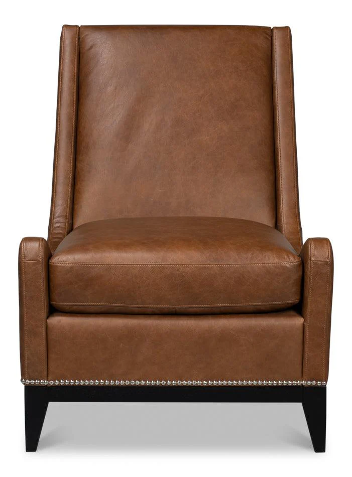 Brandy Accent Chair In Distilled Leather - Remutear