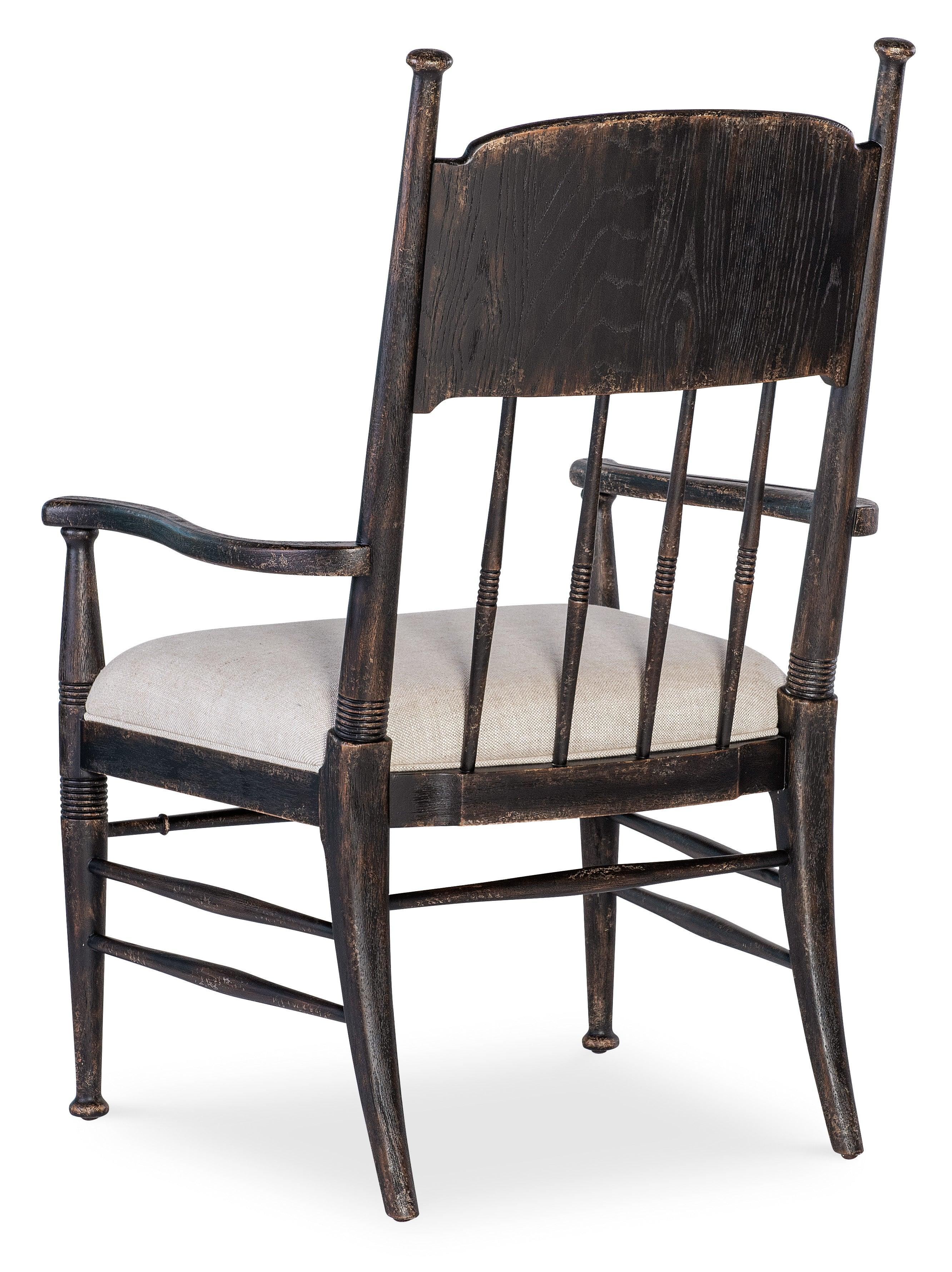Americana Upholstered Seat Arm Chair - Set of 2 - Molasses - Remutear