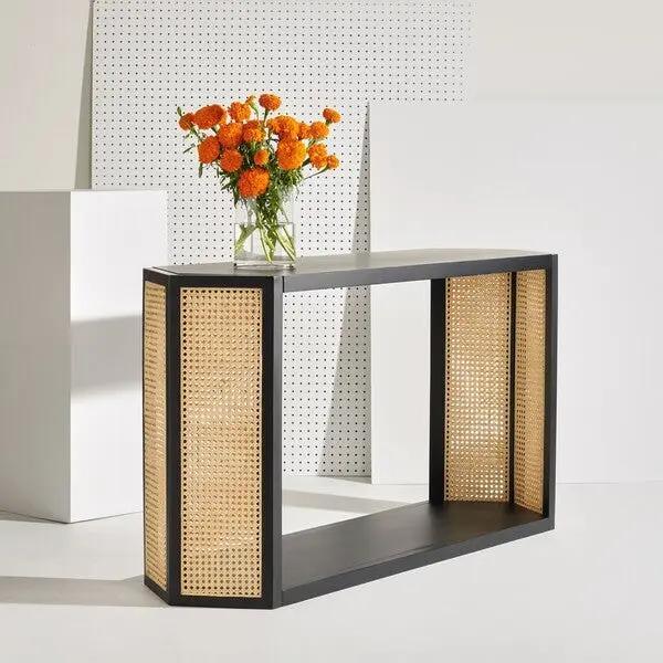 JOVIE RATTAN CONSOLE TABLE - Remutear