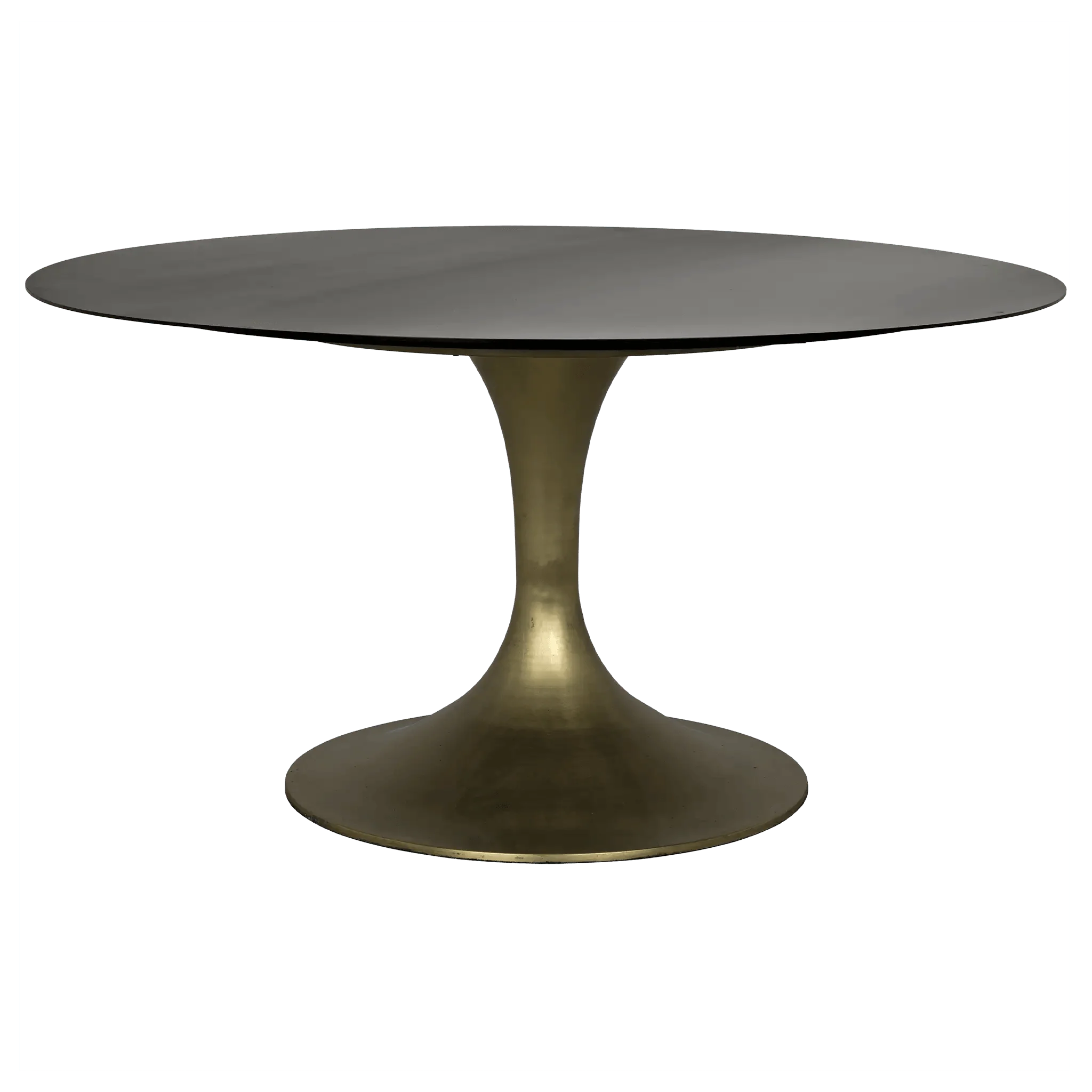 Herno Table, Steel with Brass Finished Base - Remutear