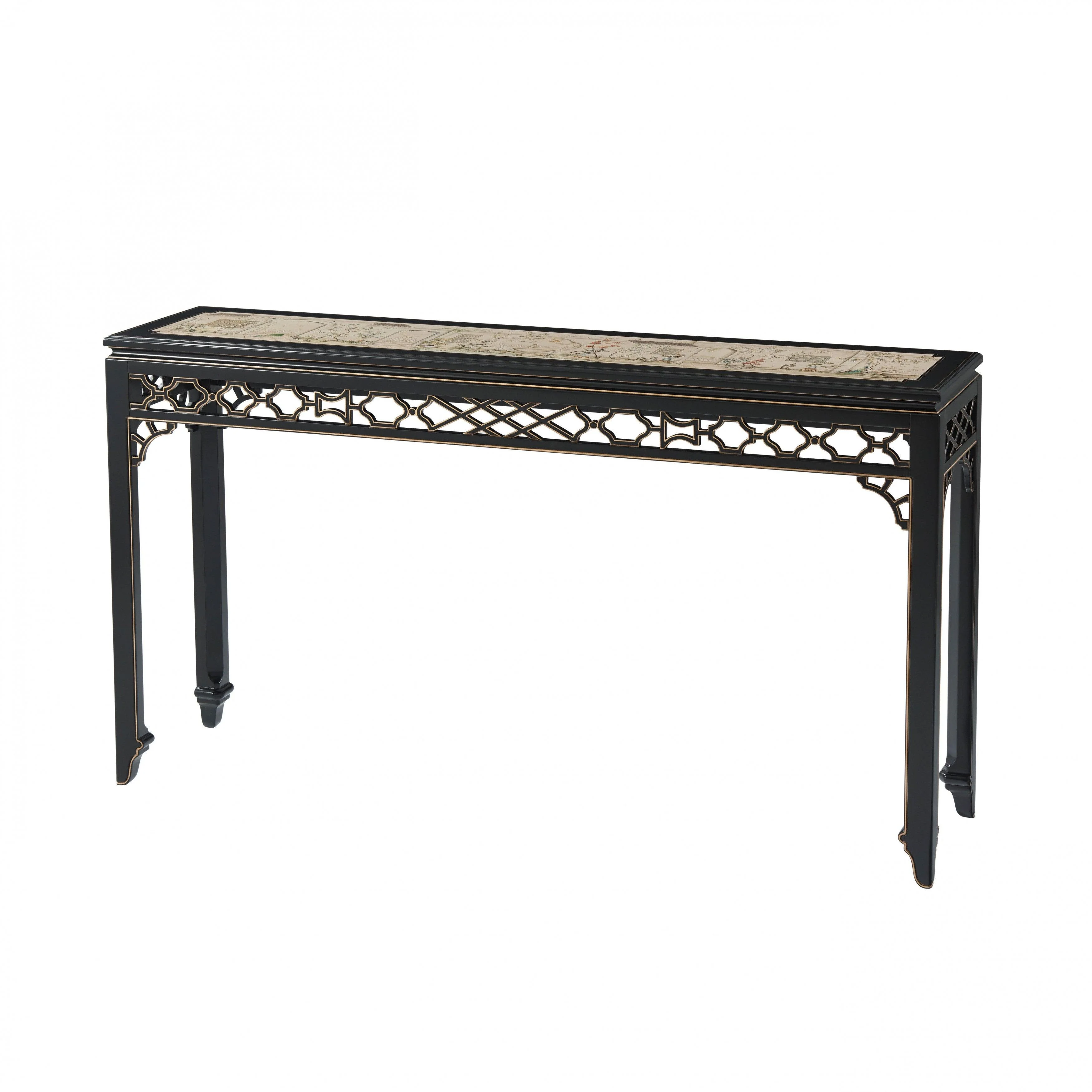 Long Hall Chinoiserie Console Table - Remutear