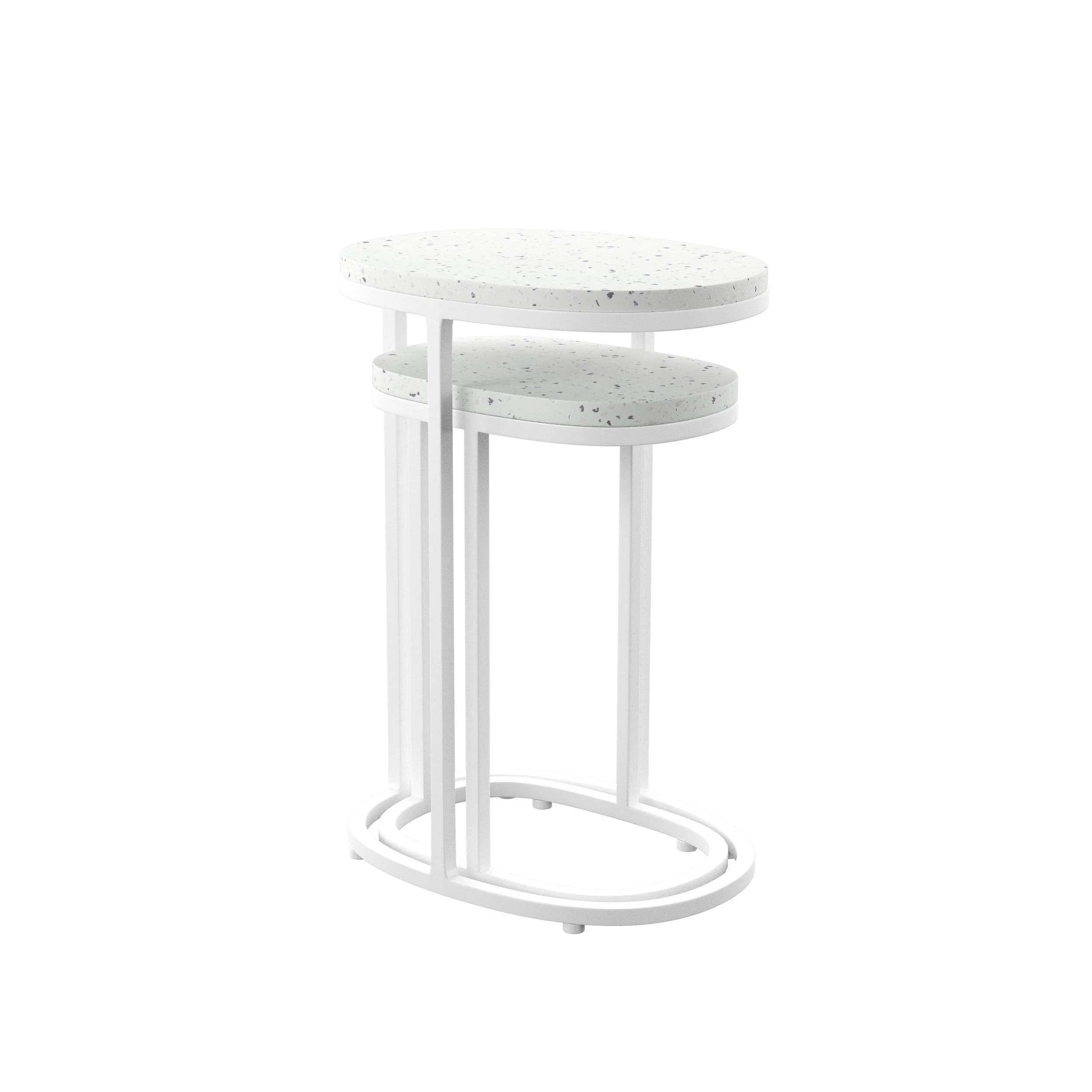 Vicanno Terrazzo Outdoor Nesting Tables – 2pc Set - Remutear