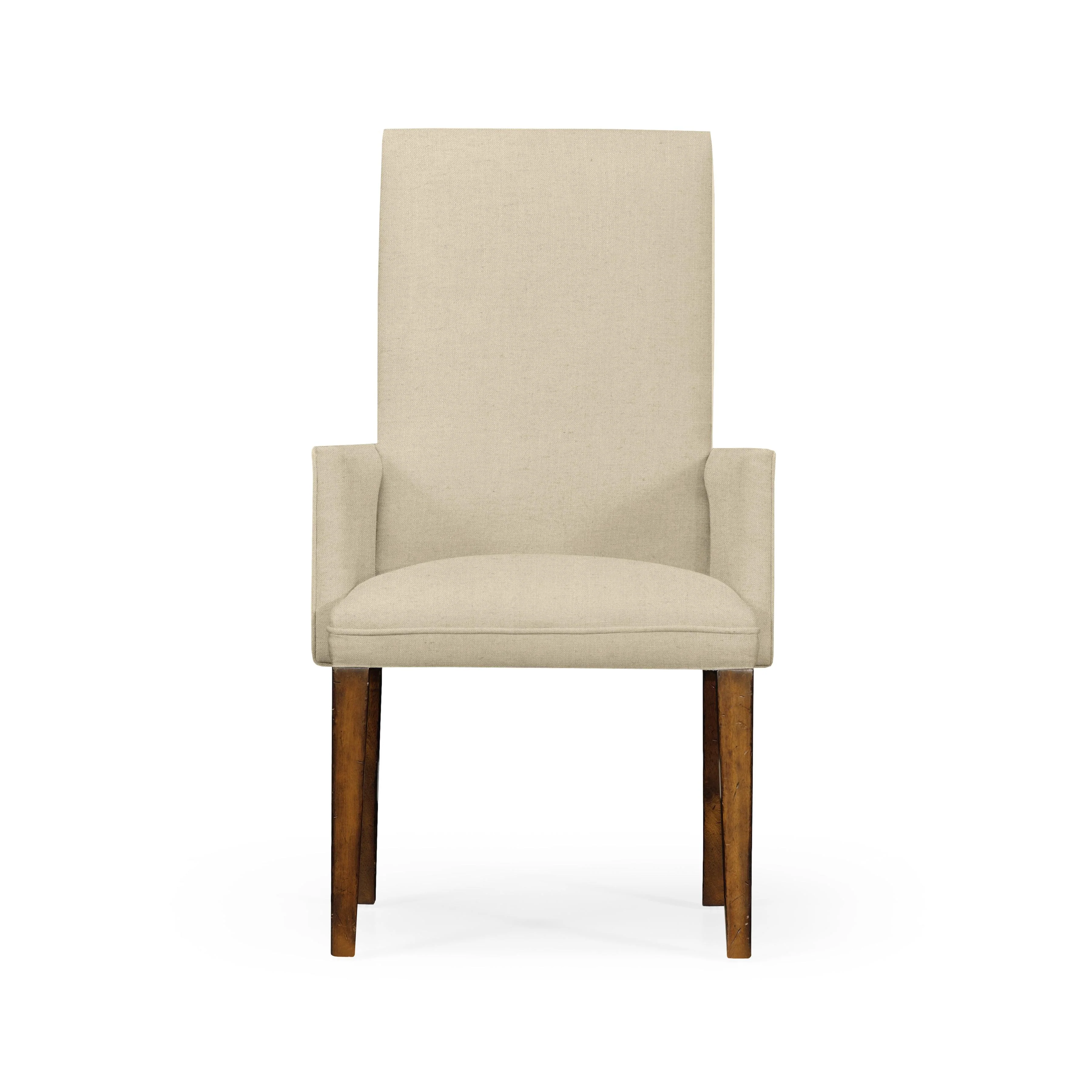 Country Farmhouse Fully Upholstered Dining Arm Chair - Set of 2 - Remutear
