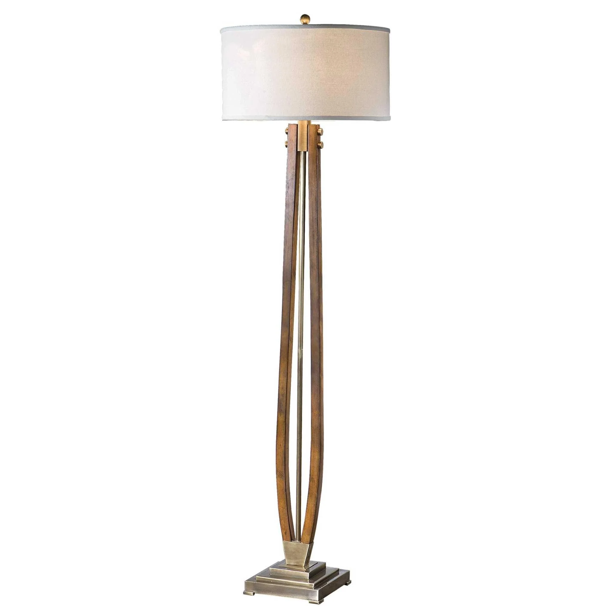 Boydton Burnished Wood Floor Lamp - Remutear