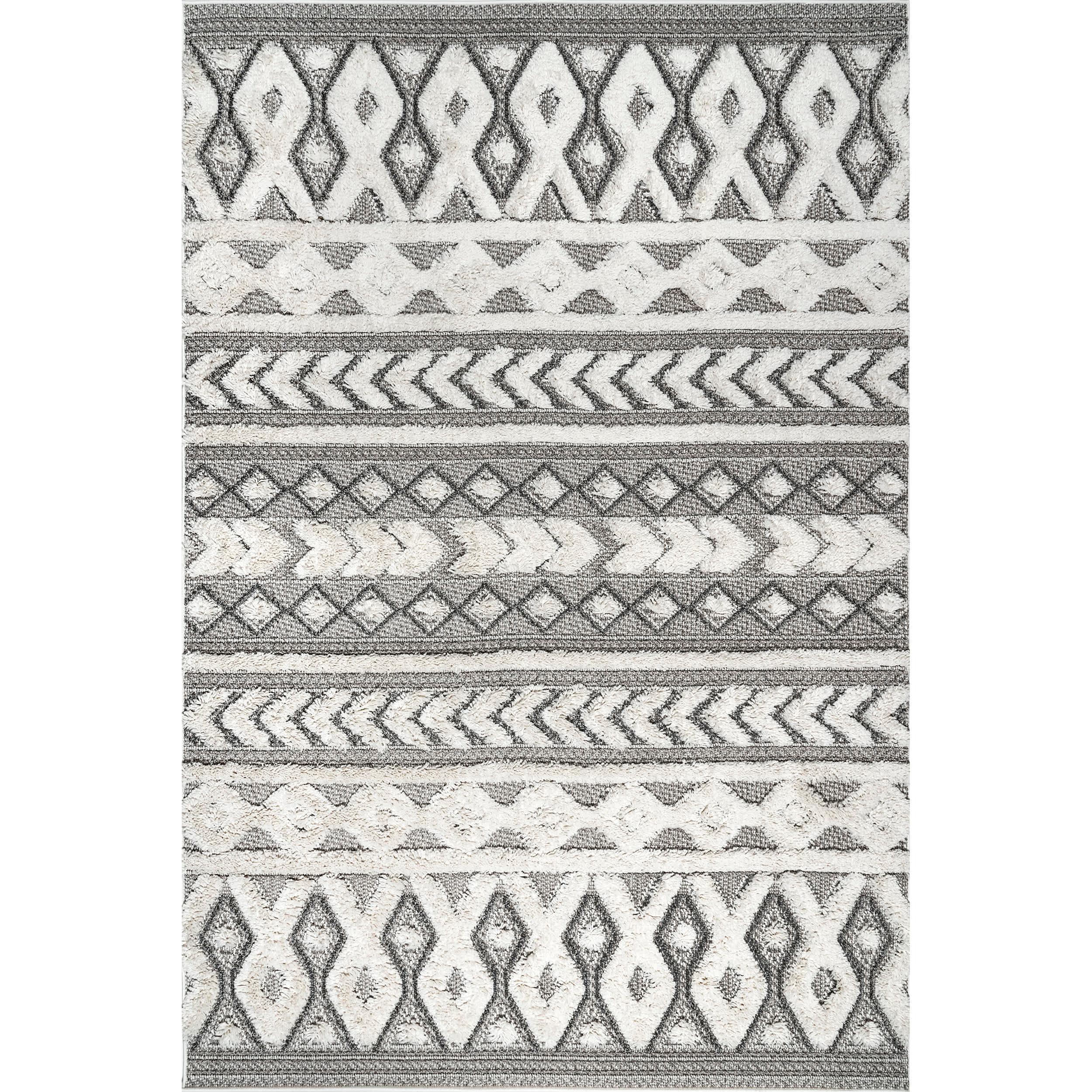 Rebecca High Low Textured Shaggy Area Rug - Remutear