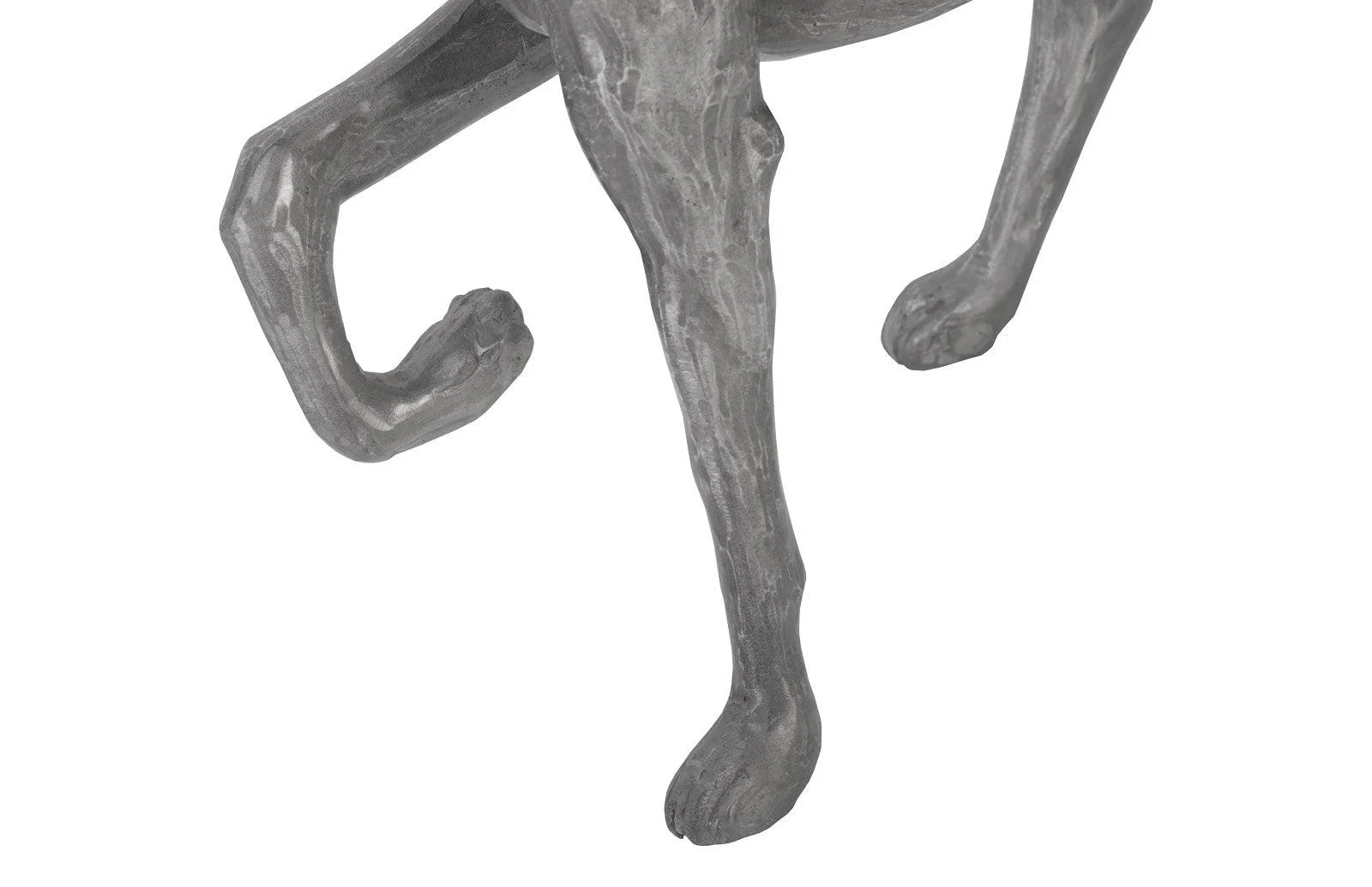 Prancing Dog Sculpture, Black/Silver, Aluminum - Remutear