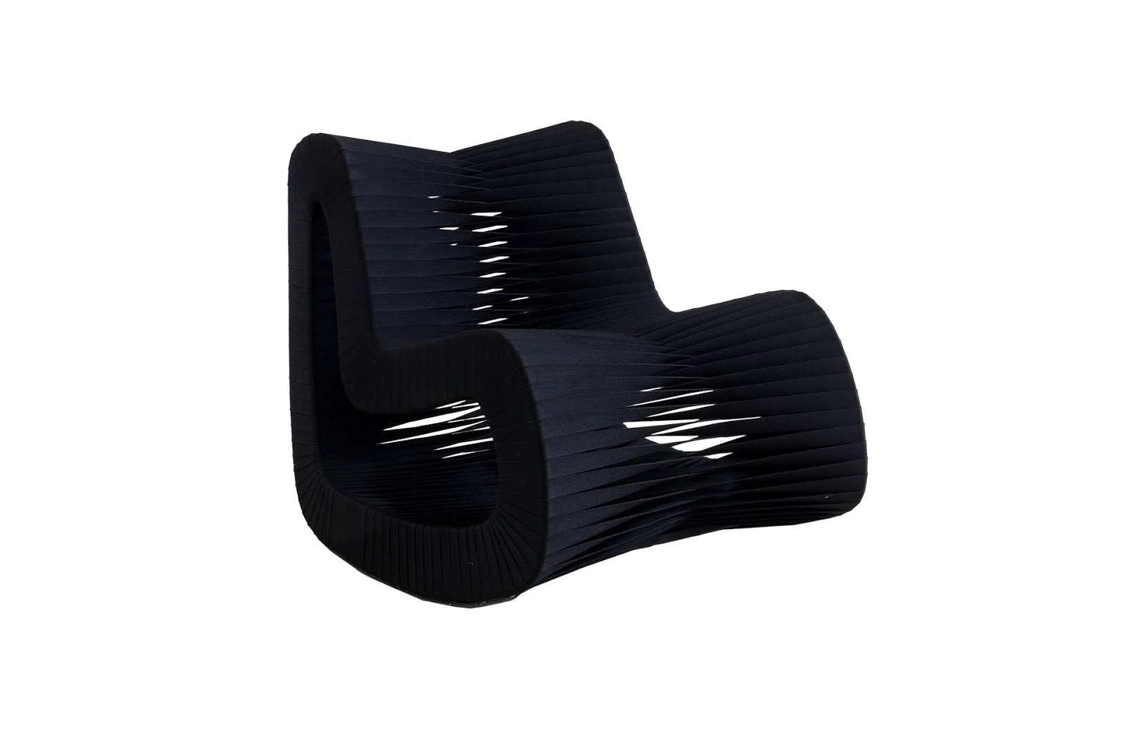 Seat Belt Rocking Chair, Black/Black - Remutear