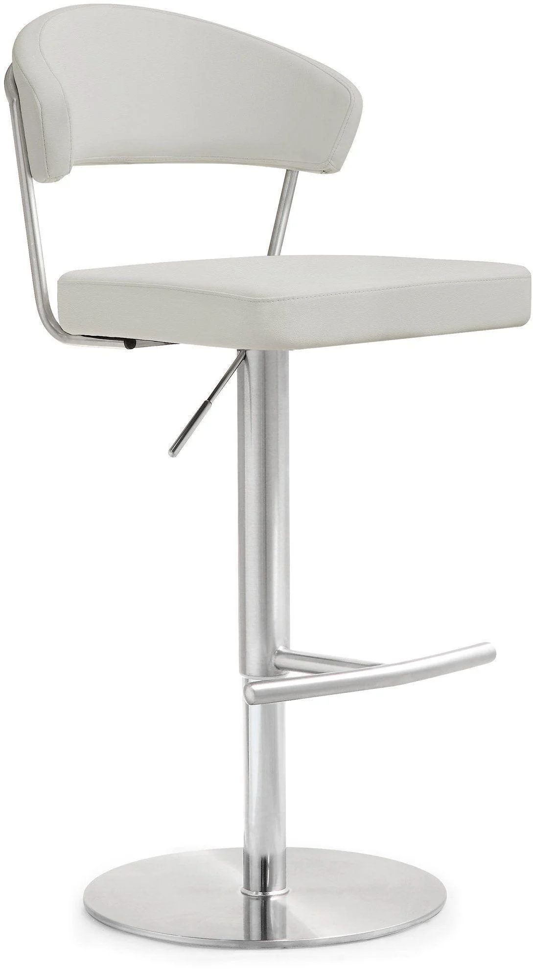 Cosmo Light Grey Stainless Steel Barstool - Remutear