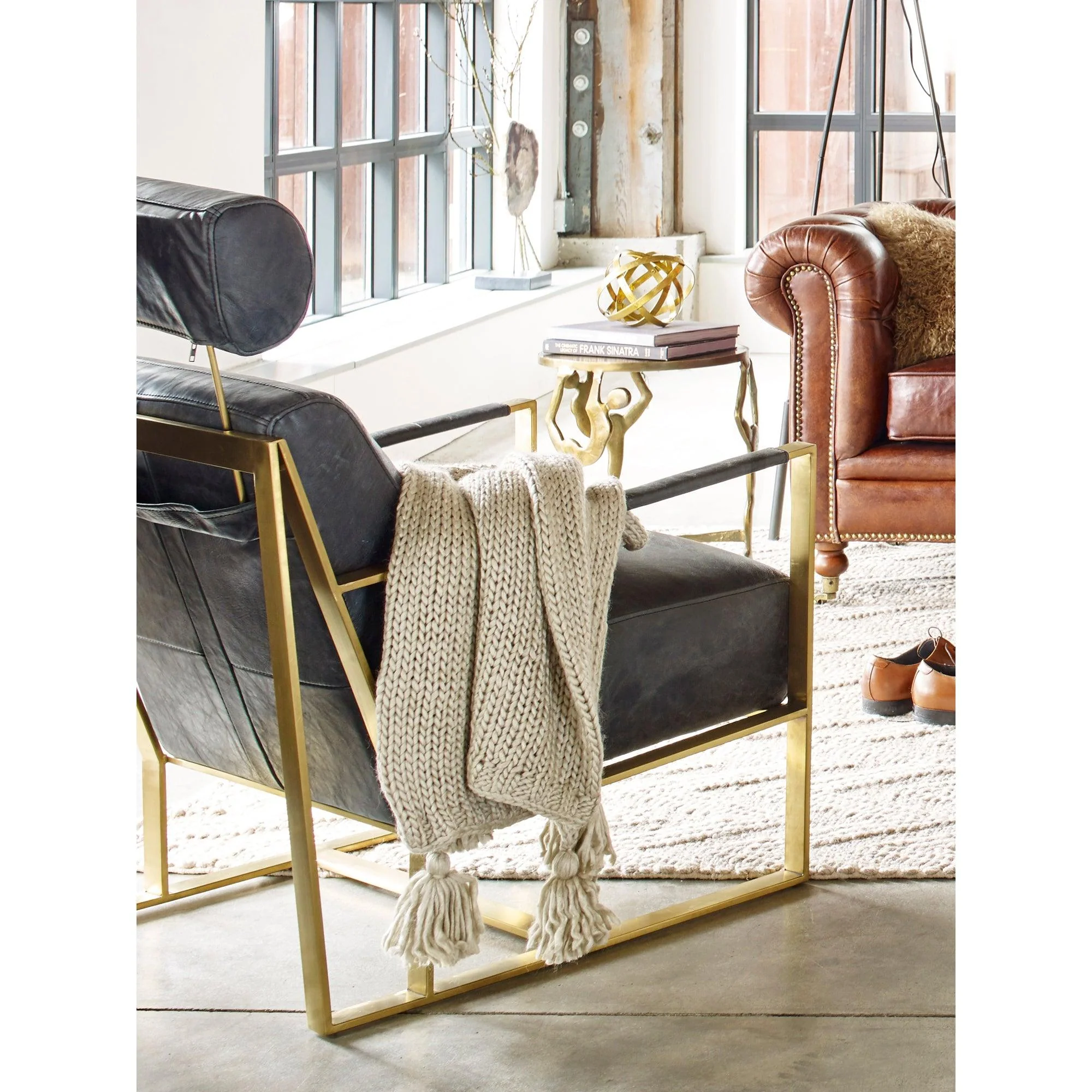 Paradiso Chair Onyx Black Leather - Remutear