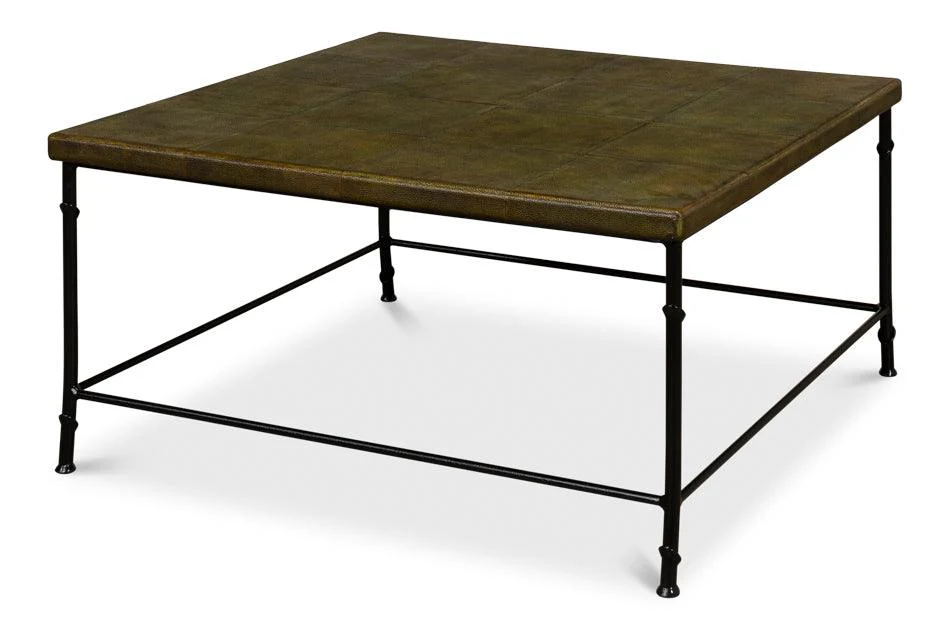 Shagreen Square Coffee Table - Leaf - Remutear