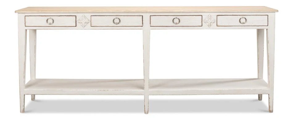 Provincial Hall Table - White - Remutear