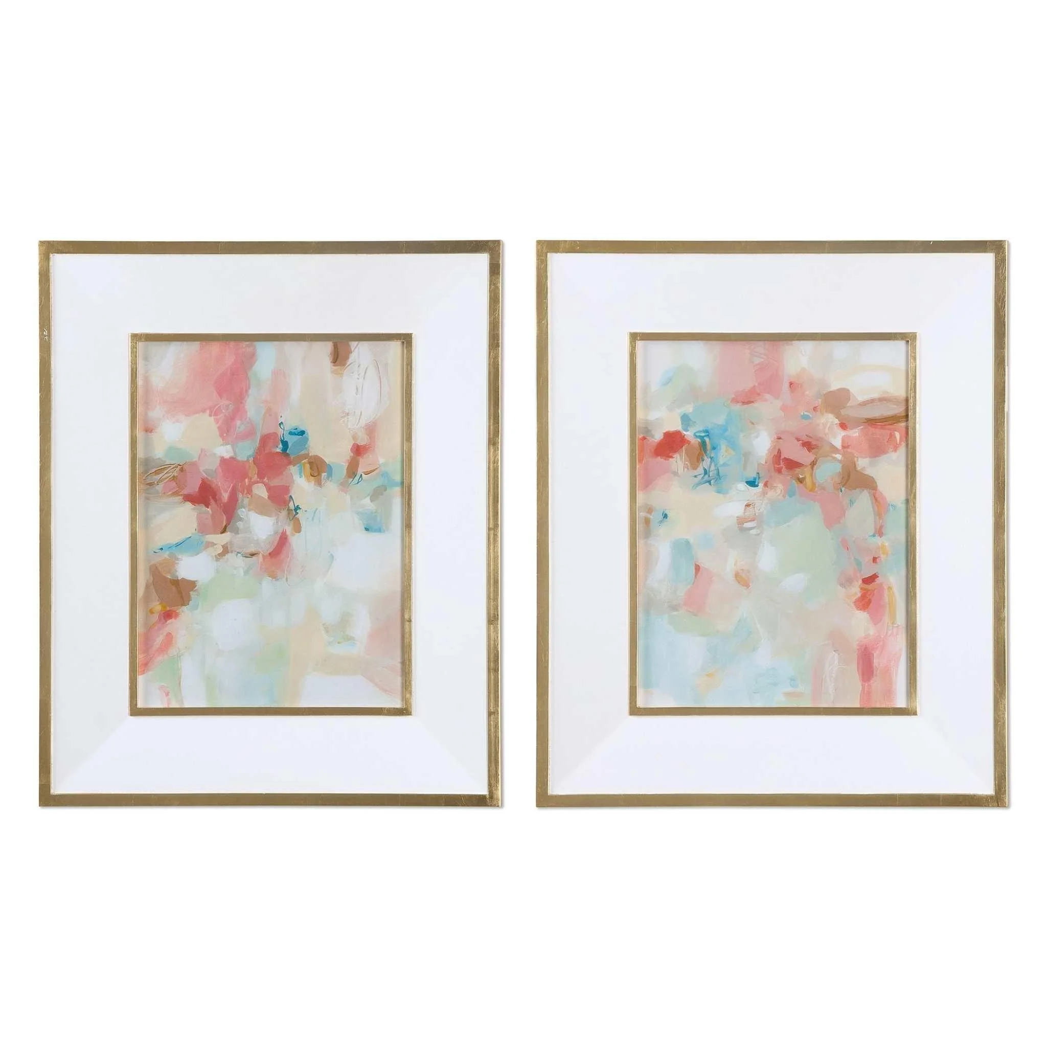 A Touch Of Blush And Rosewood Fences Art, S/2 - Remutear