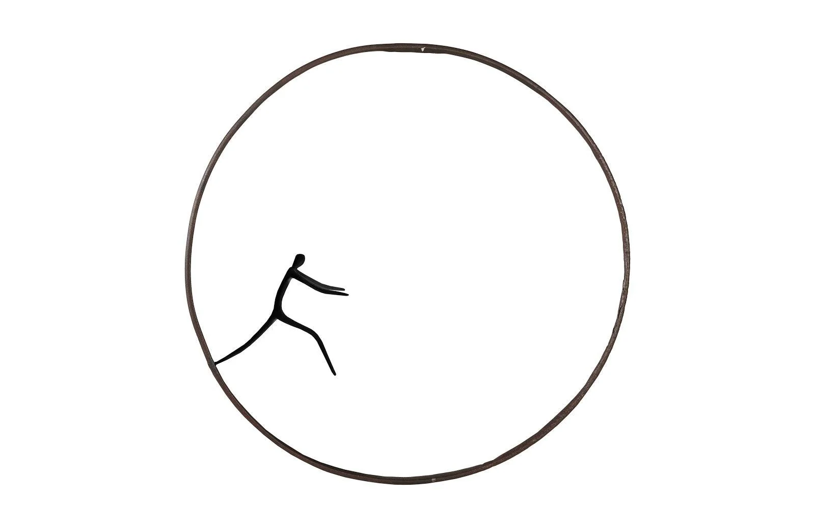 Olympic Figure in Iron Ring, Black, Rust, Style D - Remutear