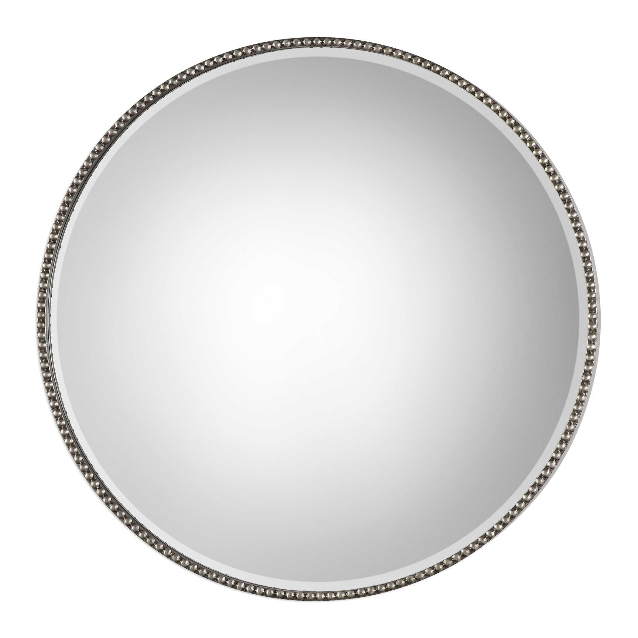 STEFANIA BEADED ROUND MIRROR - Remutear