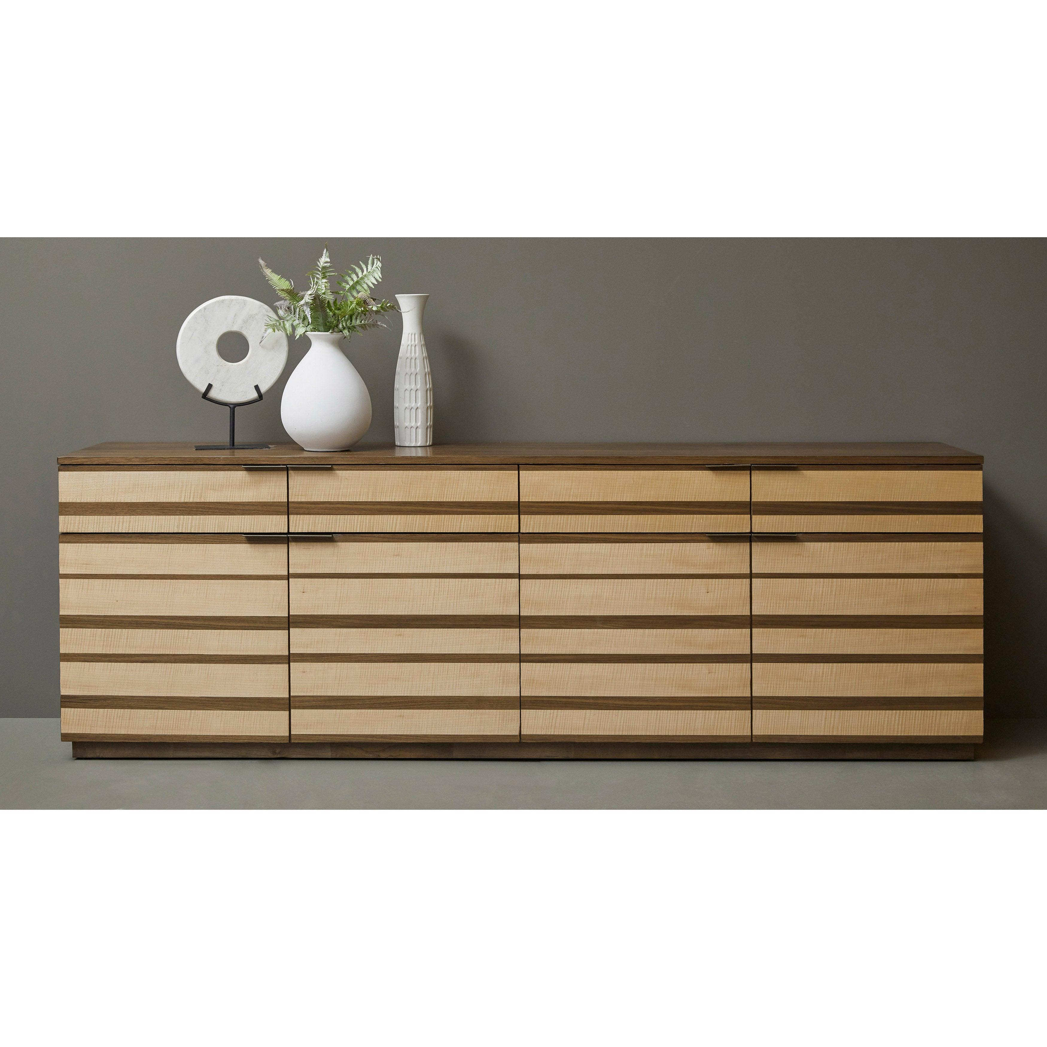 Multi-tonal 4 Door Credenza with Drawers - Remutear