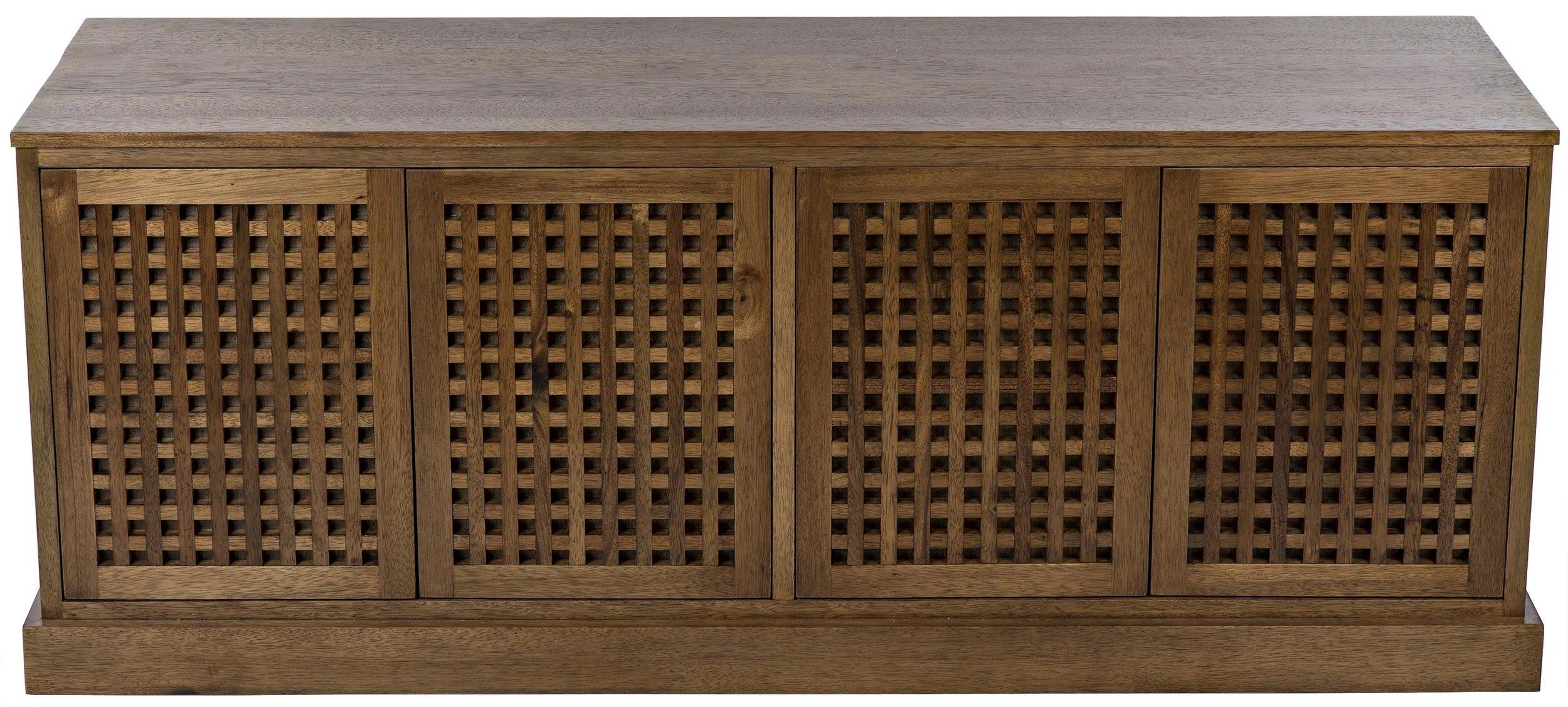 Genti 4 Door Sideboard, Dark Walnut - Remutear