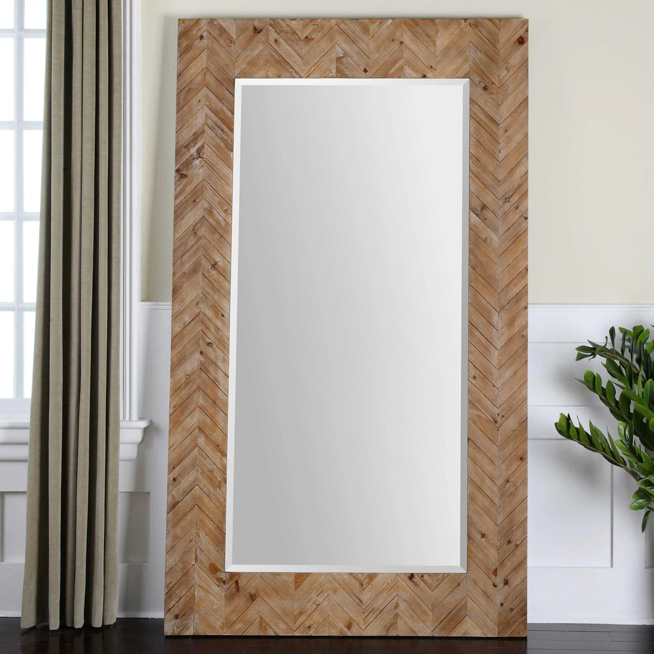 DEMETRIA OVERSIZED WOODEN MIRROR - Remutear