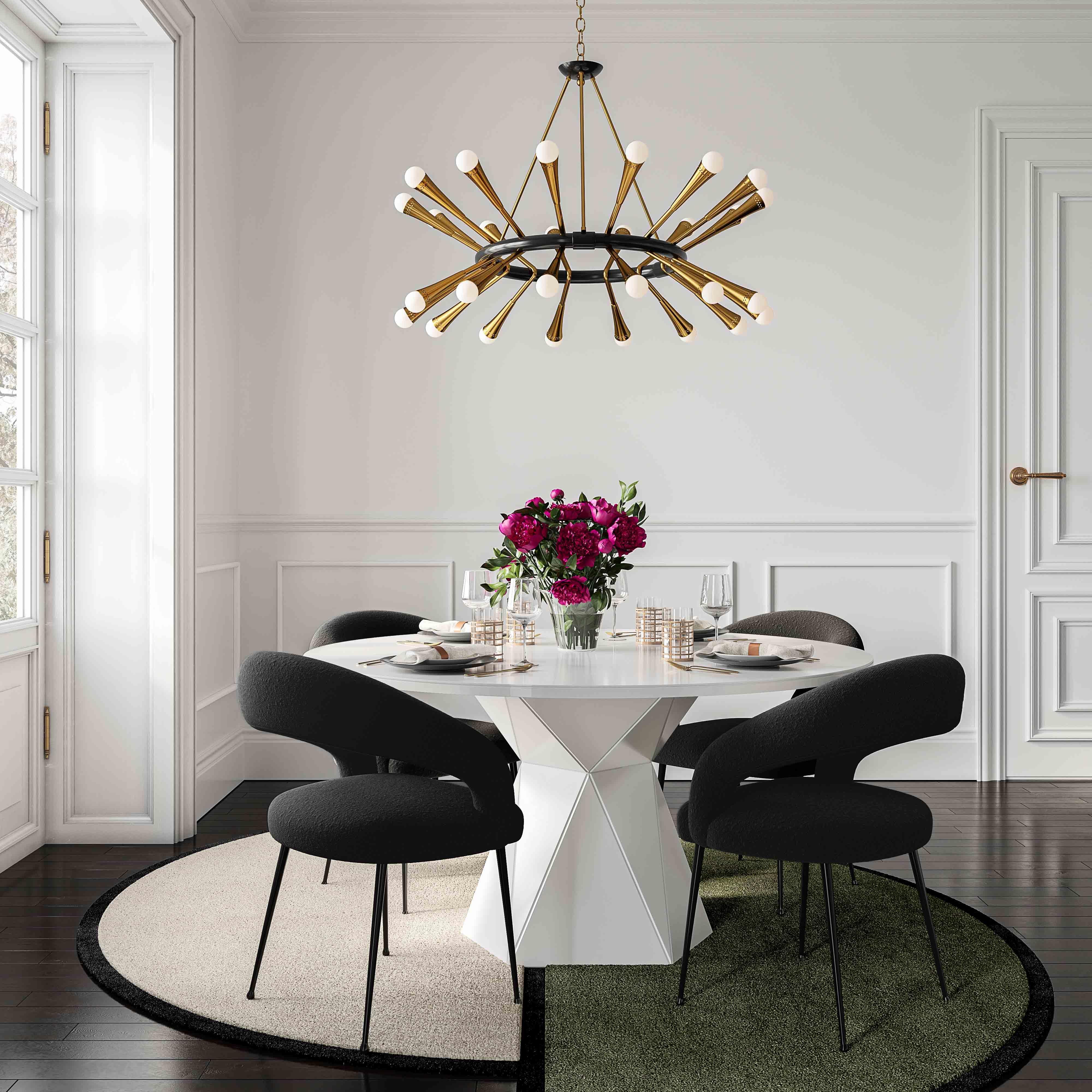 Rocco Black Boucle Dining Chair - Remutear
